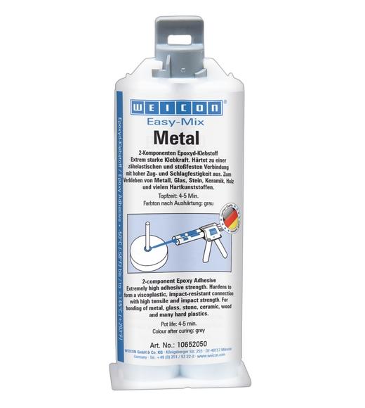 Produktfoto 1 von WEICON Easy-Mix Metal | Epoxid-Klebstoff zum Kleben von Metallteilen | 50 ml | graugrün