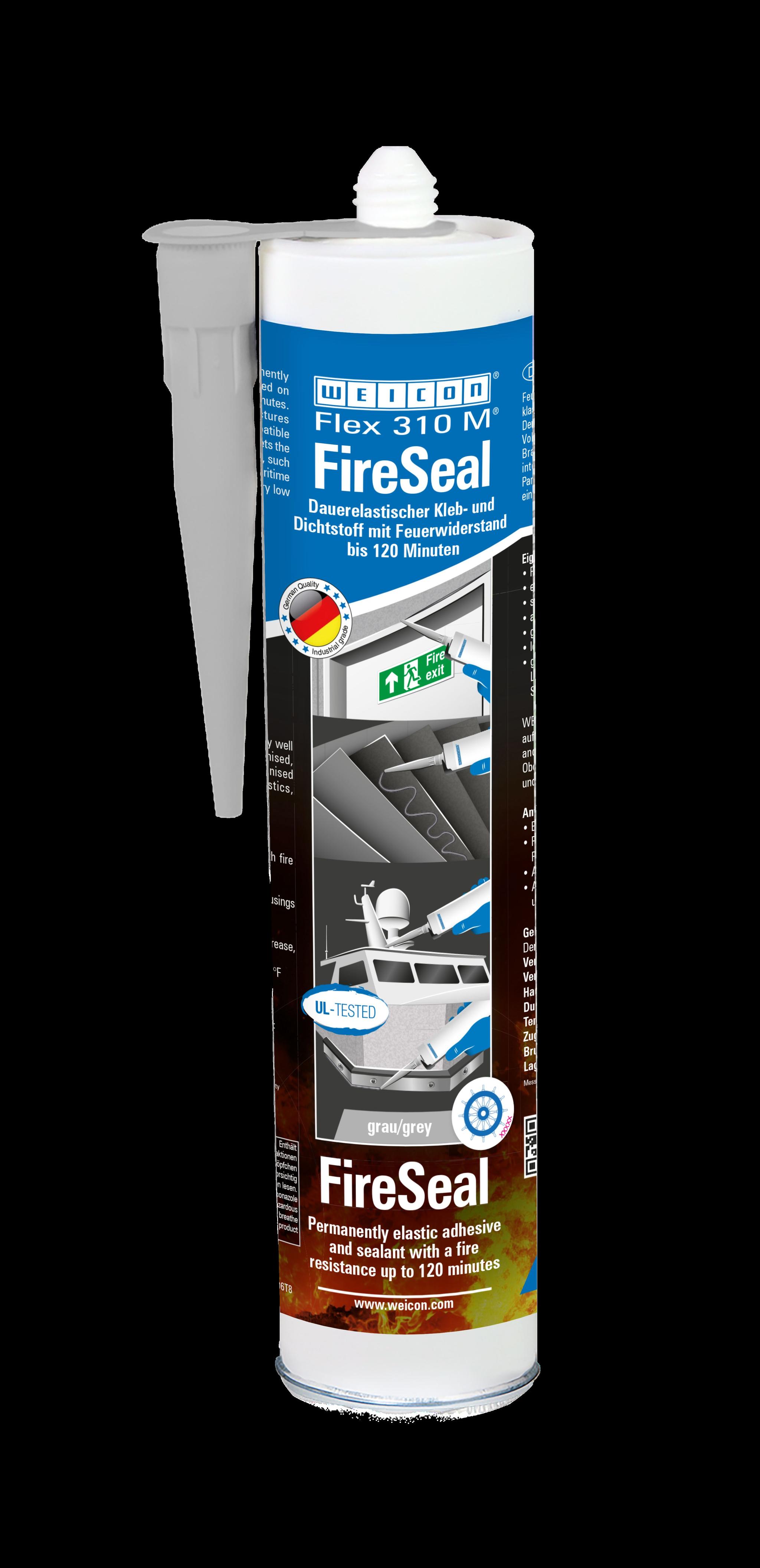 Produktfoto 1 von WEICON Flex 310 M® FireSeal | brandhemmender dauerelastischer Dichtstoff auf MS-Polymer-Basis | 310 ml | betongrau