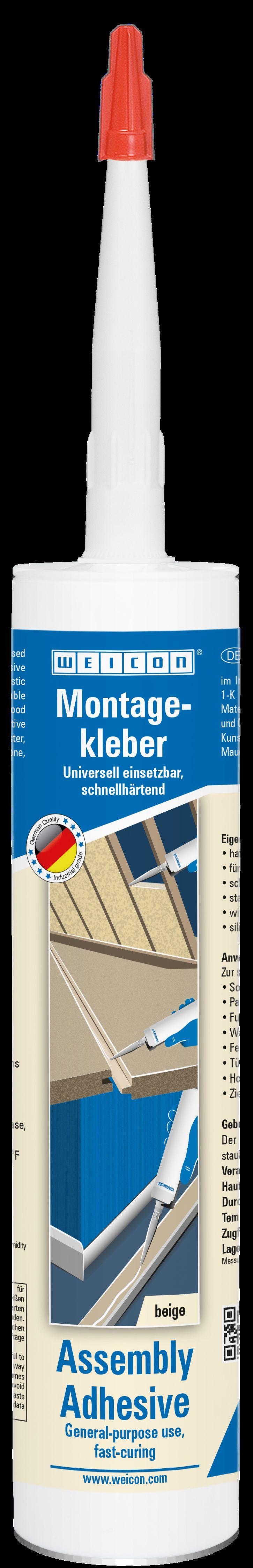 Produktfoto 1 von WEICON Montagekleber | schnellhärtender Montageklebstoff | 310 ml | hell beige