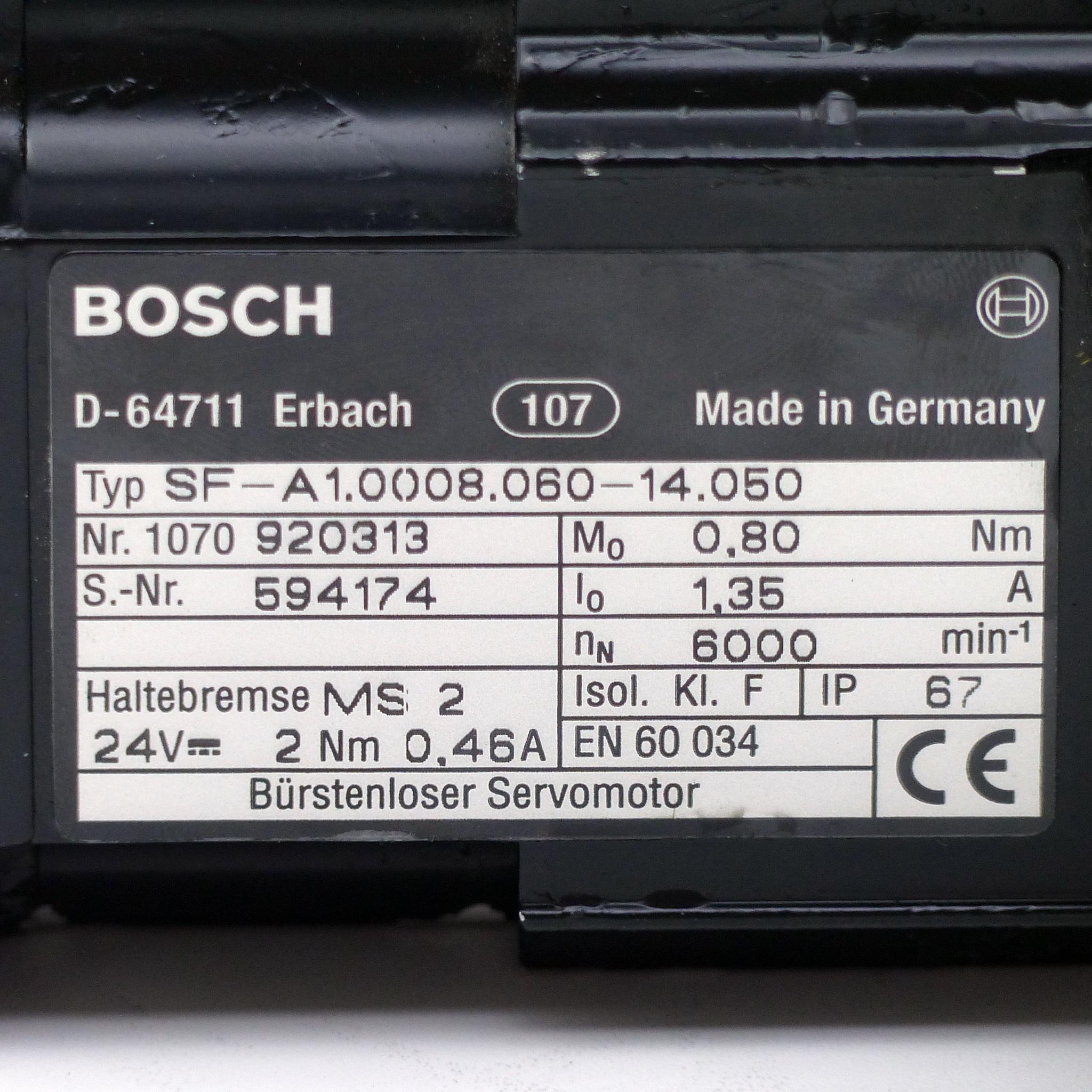 Produktfoto 2 von BOSCH Bürstenloser Servomotor SF-A1.0008.060-14-050