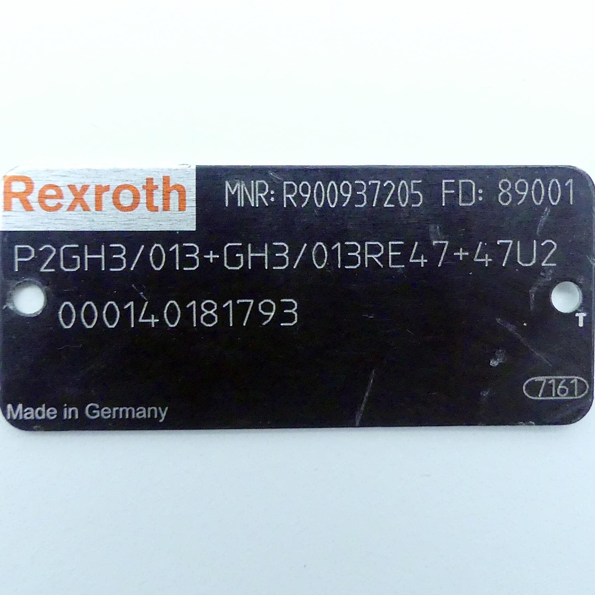 Produktfoto 2 von REXROTH Hydraulikpumpe P2GH3/013 + GH3/013RE47 + 47U2