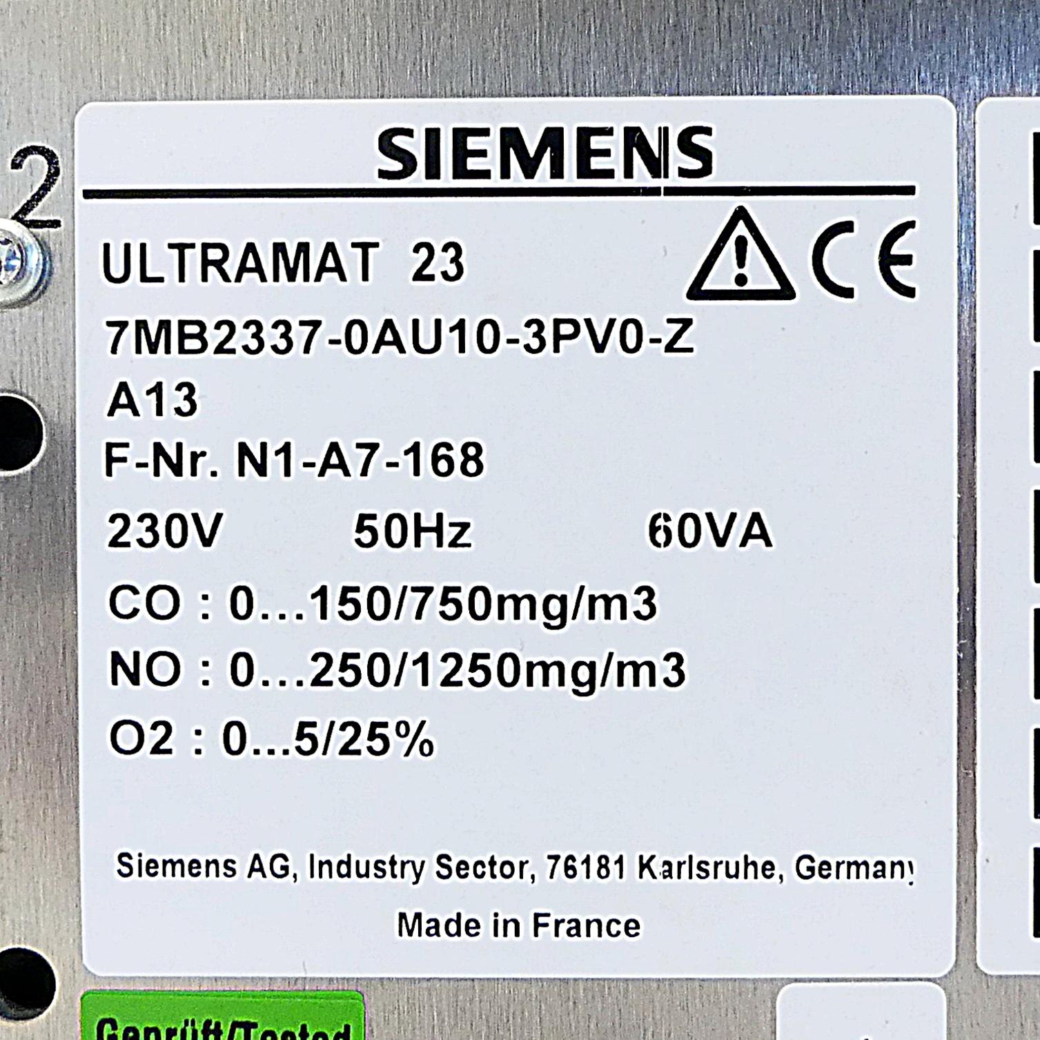 Produktfoto 2 von SIEMENS Gasanalysegerät Ultramat 23