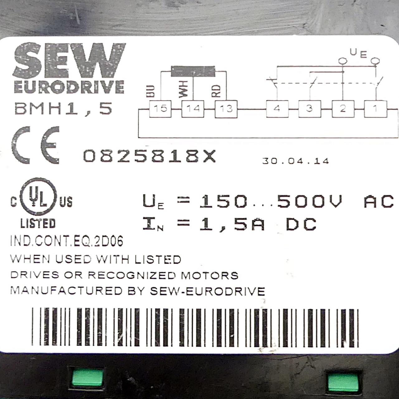 Produktfoto 2 von SEW-EURODRIVE Bremsgleichrichter BMH1,5