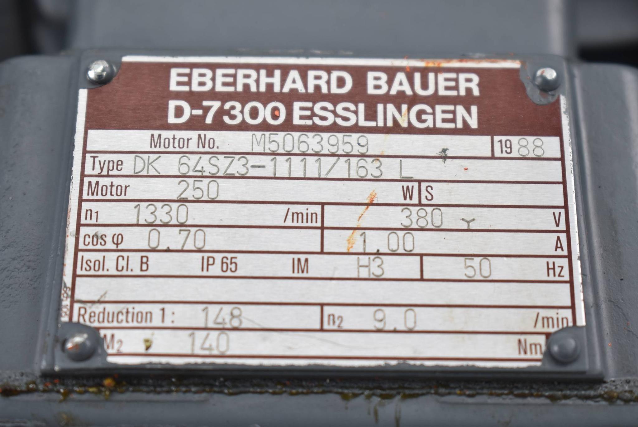 Produktfoto 2 von Eberhard Bauer Elektromotor DK 64SZ3-1111/163 L ( DK64SZ3-1111/163L ) + BD316006