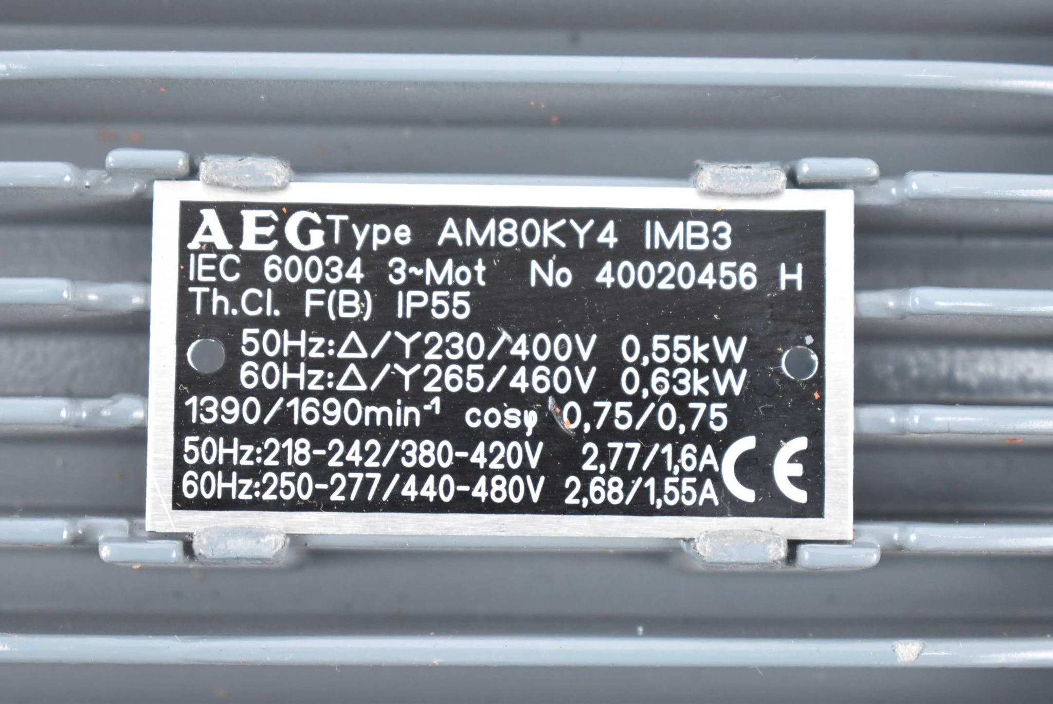 Produktfoto 3 von AEG 3~ Elektromotor AM80KY4 IMB3 ( AM80KY4IMB3 ) 0,75 KW