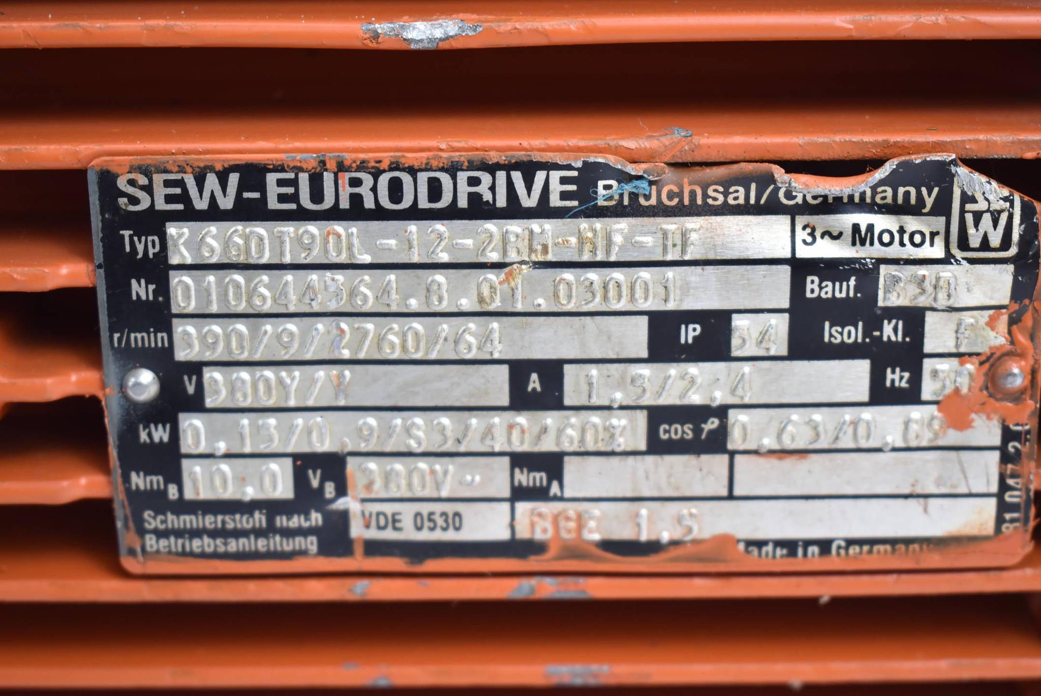 Produktfoto 1 von SEW Eurodrive Getriebemotor K66 DT90L-12-2BM-HF-TF ( K66DT90L-12-2BM-HF-TF )