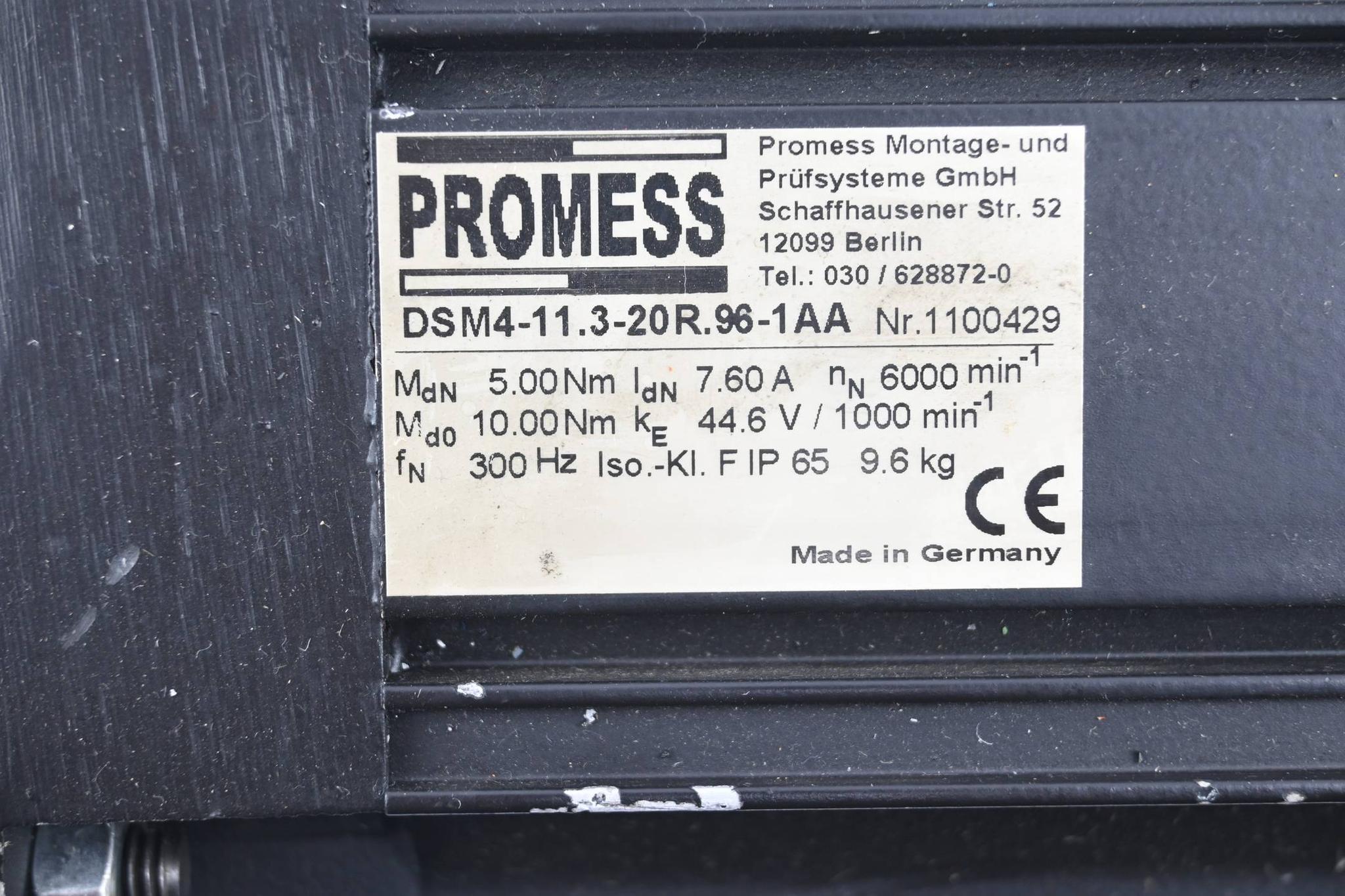 Produktfoto 2 von Promess Servomotor DSM4-11.3-20R.96-1AA inkl. Vogel Getriebe MPR 100 ( MPR100 )