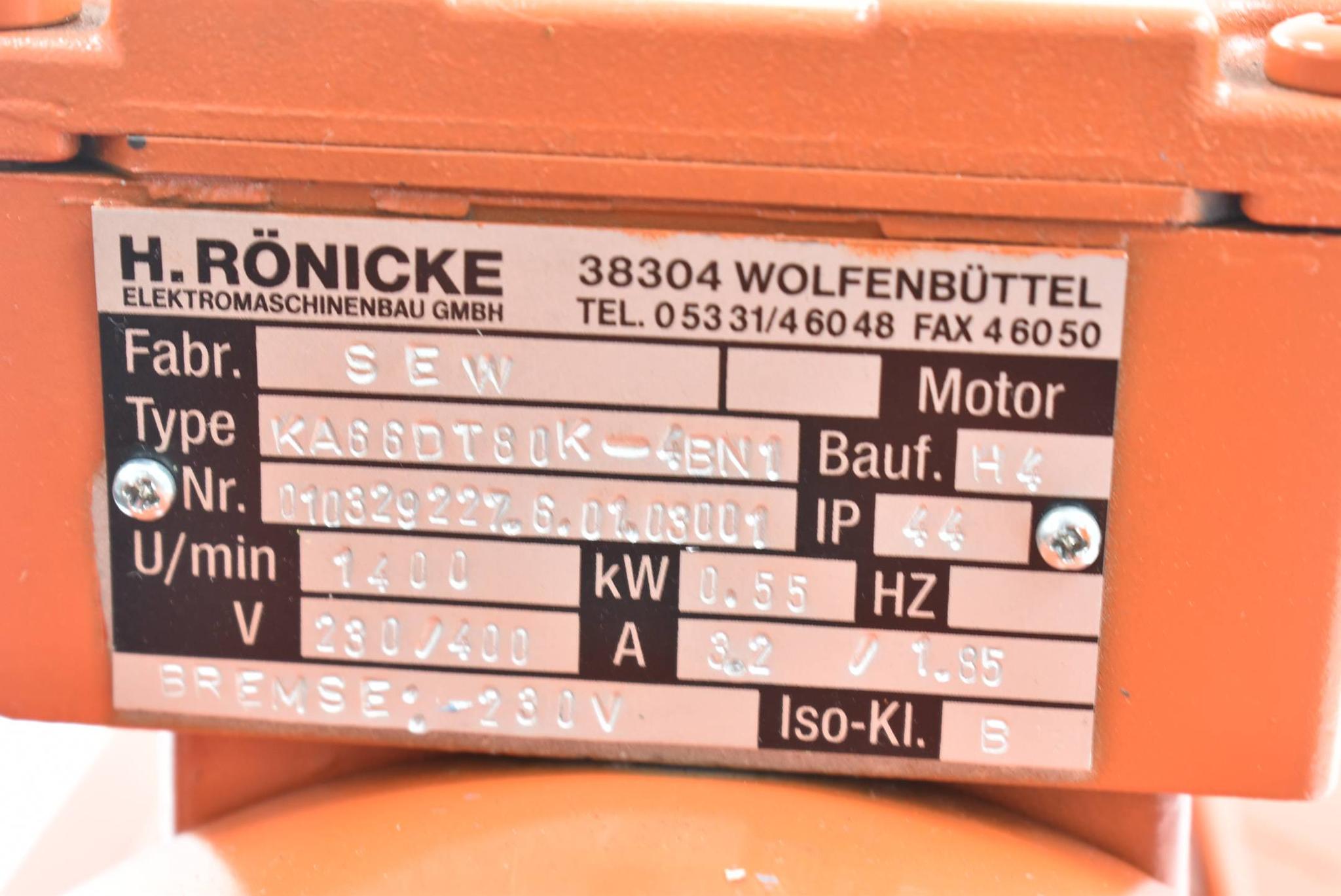 SEW-Eurodrive 3~ Getriebemotor KA66DT80K-4BN1 ( KA66 DT80K-4BN1 ) 0,55 kW