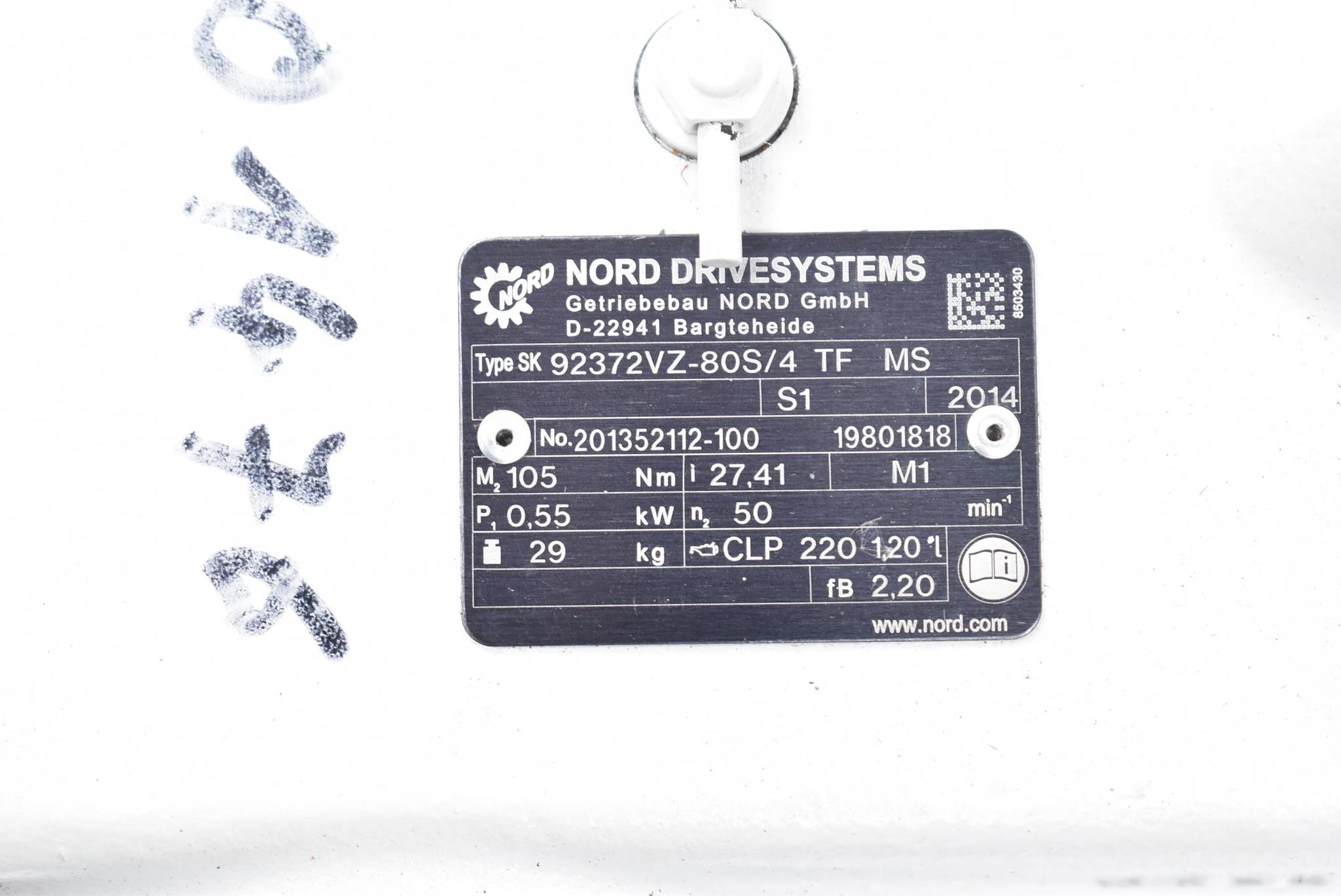 Produktfoto 1 von Nord 3~ Getriebemotor SK80S/4 TF MS inkl. Getriebe SK 92372VZ-80S/4 TF MS