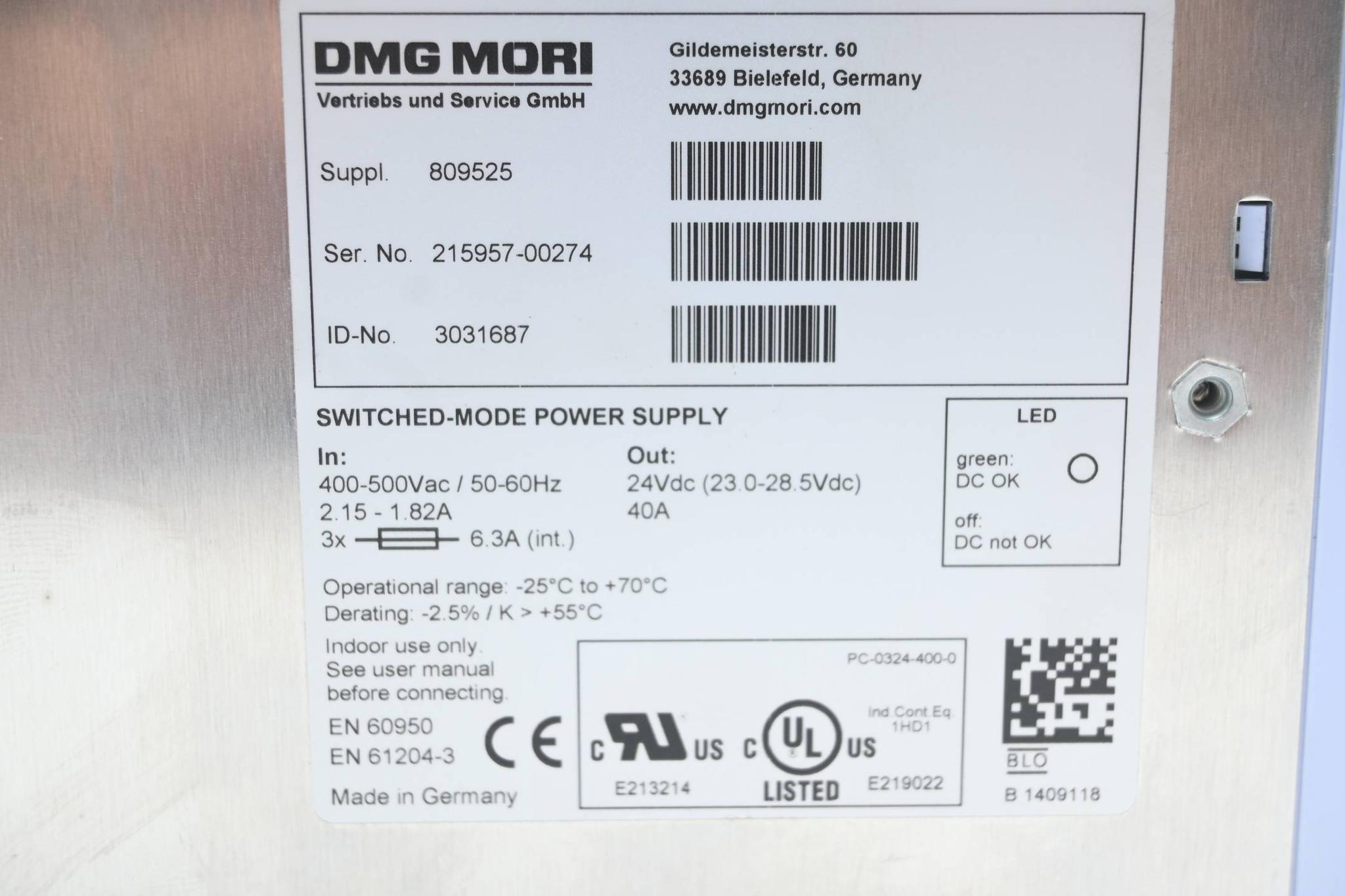 Produktfoto 2 von DMG Mori Switched-Mode Power Supply 3031687