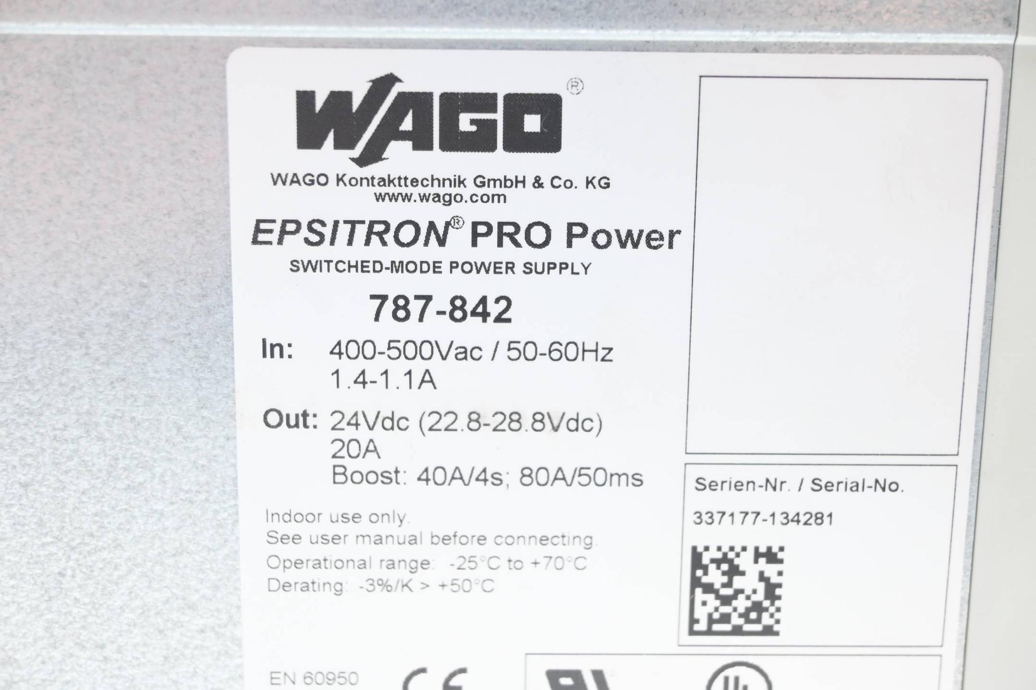 Produktfoto 2 von Wago Primär getaktete Stromversorgung Epsitron Pro Power ( 787-842 )