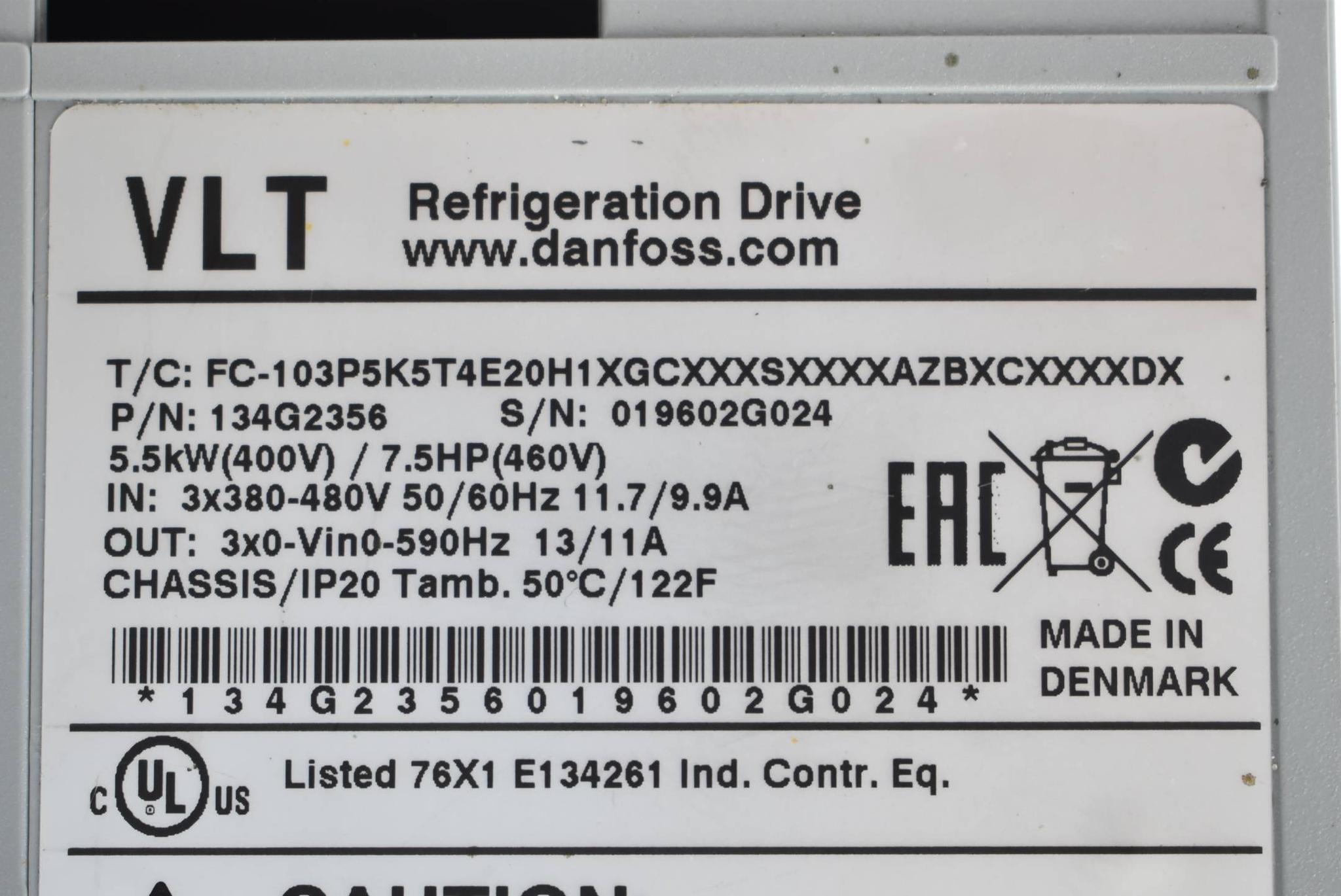 Produktfoto 3 von Danfoss VLT Umrichter FC-103P5K5T4E20H1XGCXXXSXXXXAZBXCXXXXDX ( 134G2356 ) 5,5kW