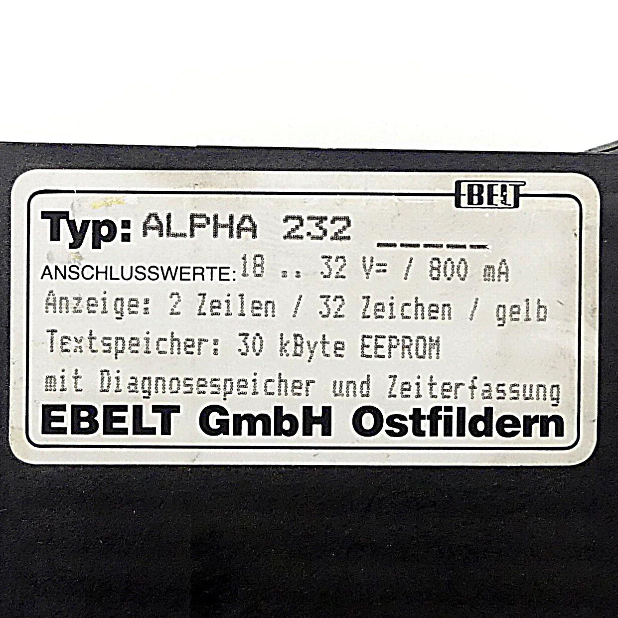 Produktfoto 2 von EBELT Bedienfeld