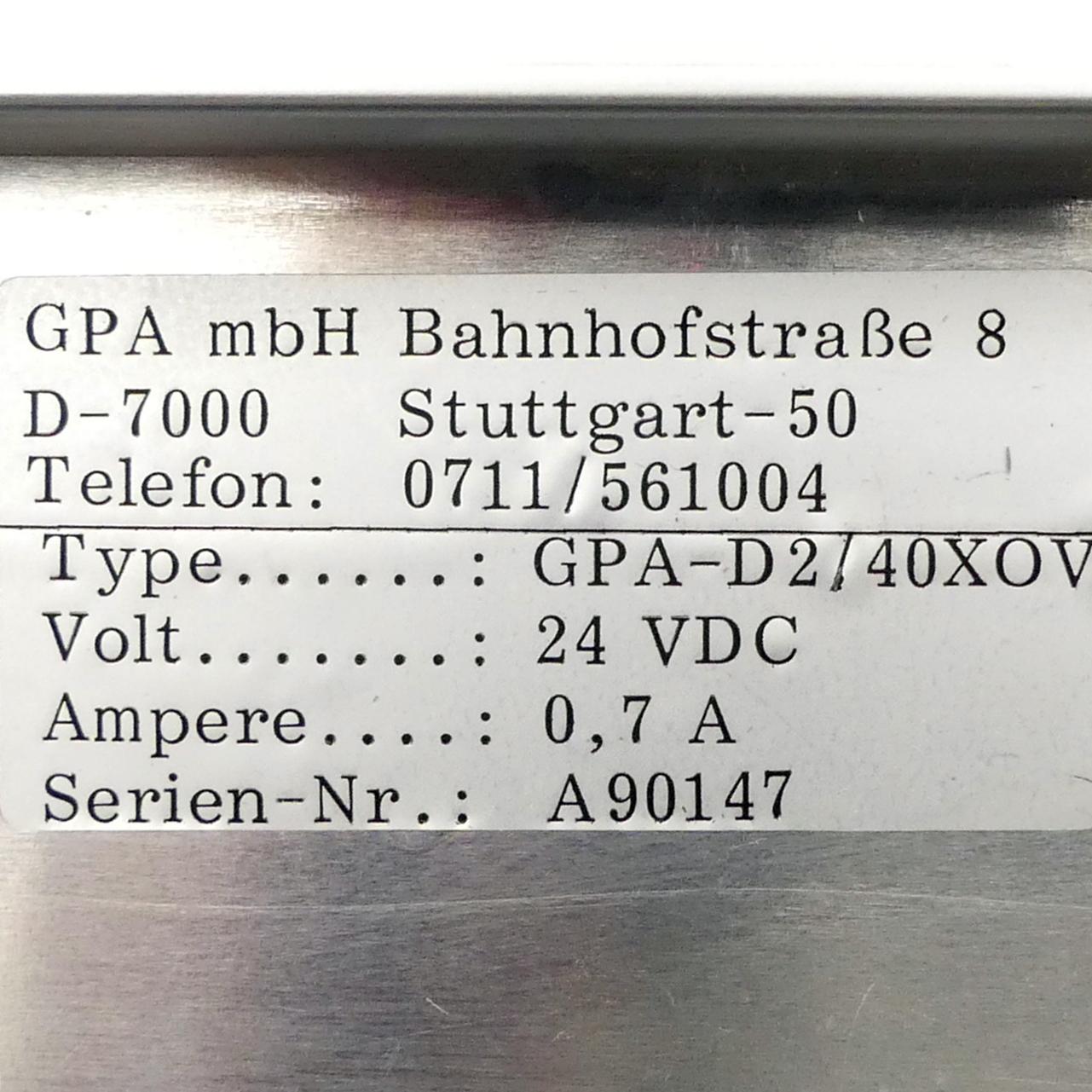 Produktfoto 2 von GPA Textanzeige mit Controller