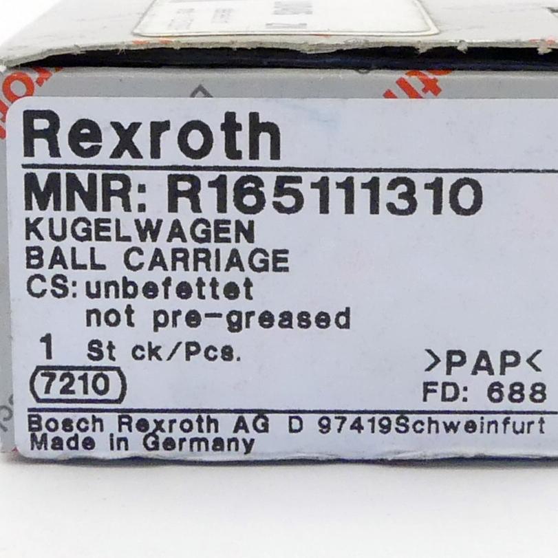 Produktfoto 2 von REXROTH Kugelführungswagen