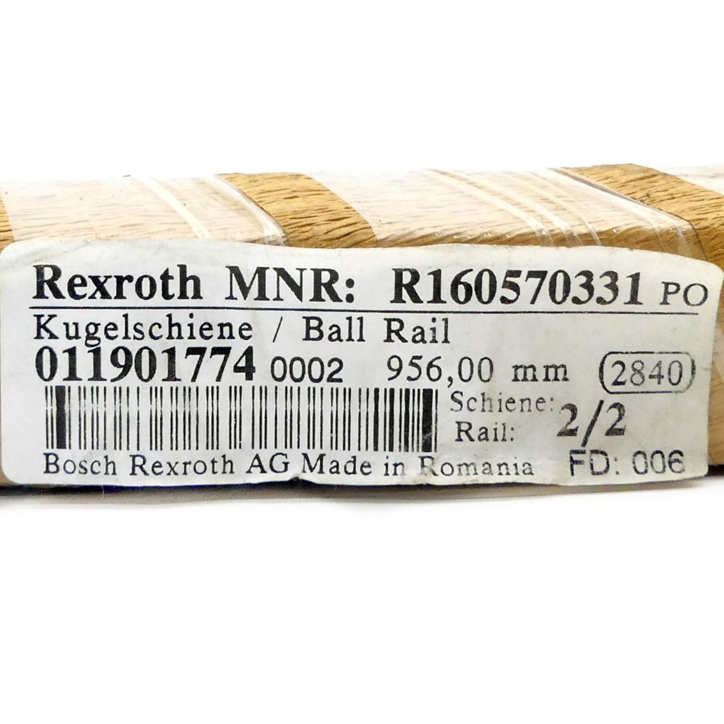 Produktfoto 2 von REXROTH Kugelschiene 956 mm