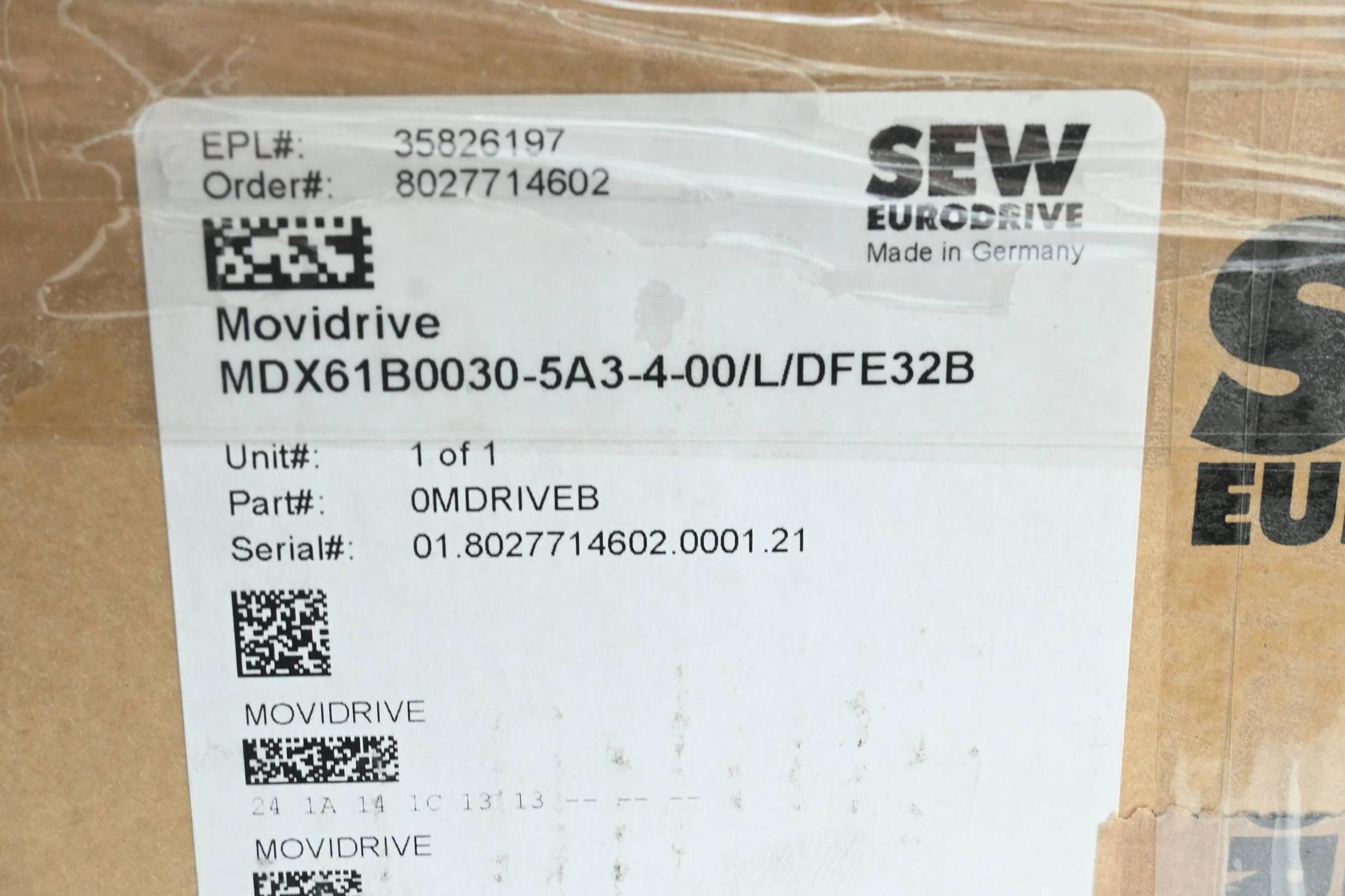 Produktfoto 4 von SEW Eurodrive Movidrive Umrichter MDX61B0030-5A3-4-00/L/DFE32B