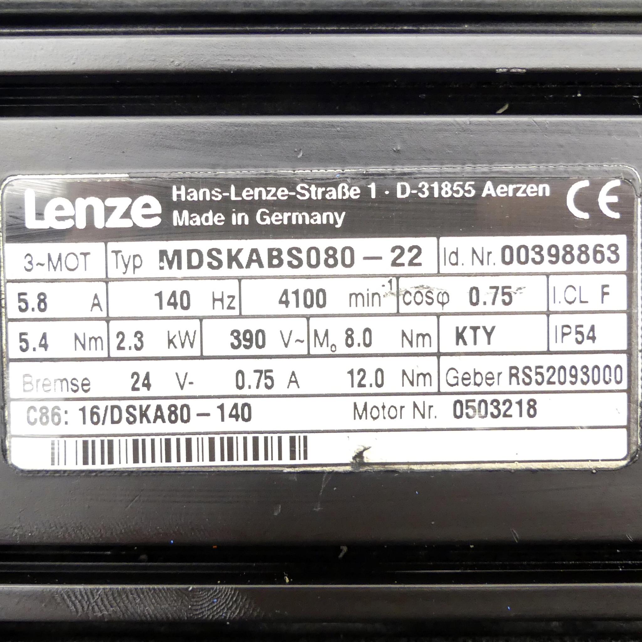 Produktfoto 2 von LENZE Servomotor 3-MOT