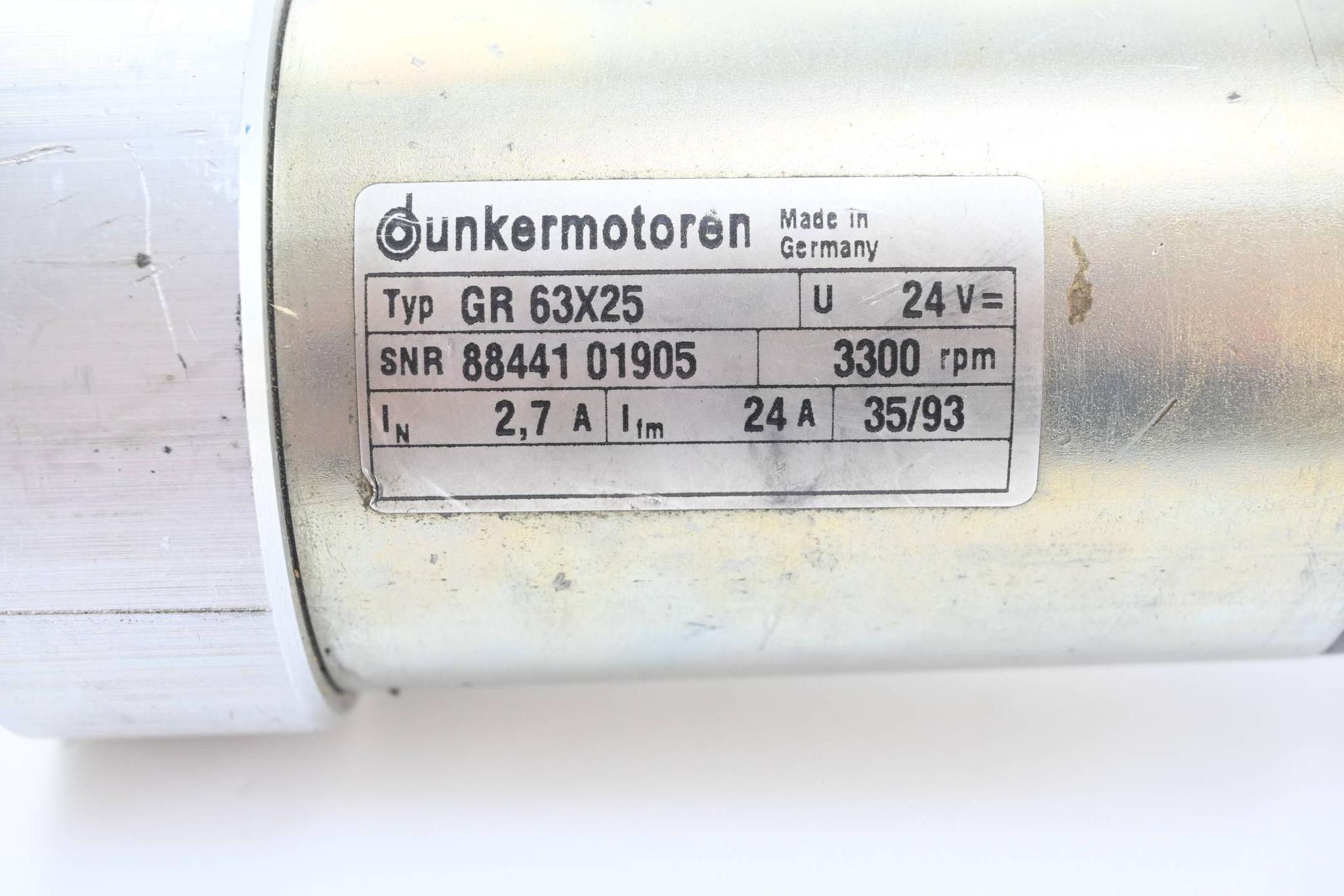 Produktfoto 3 von Dunkermotoren Motor GR63X25 ( GR 63X25 ) inkl. Getriebe PLG52