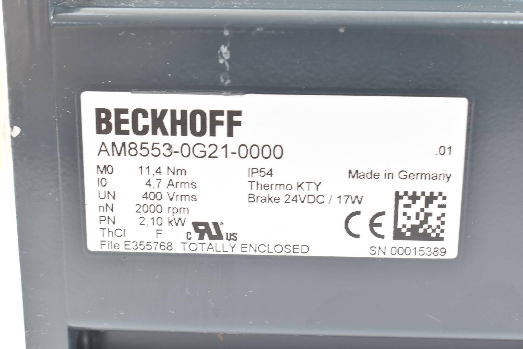 Produktfoto 3 von Beckhoff Servomotor AM8553-0G21-0000