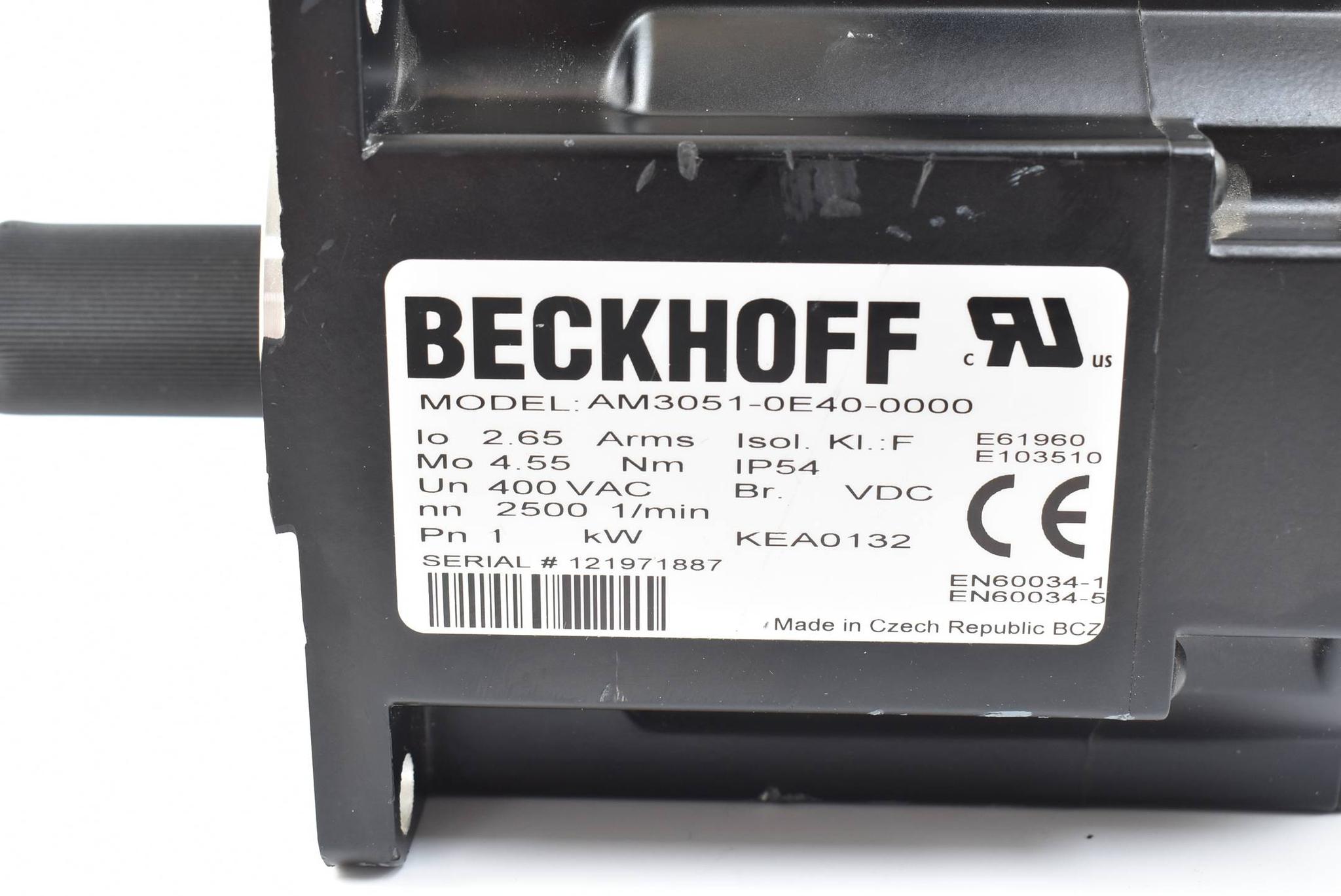 Produktfoto 3 von Beckhoff Servomotor AM3051-0E40-0000