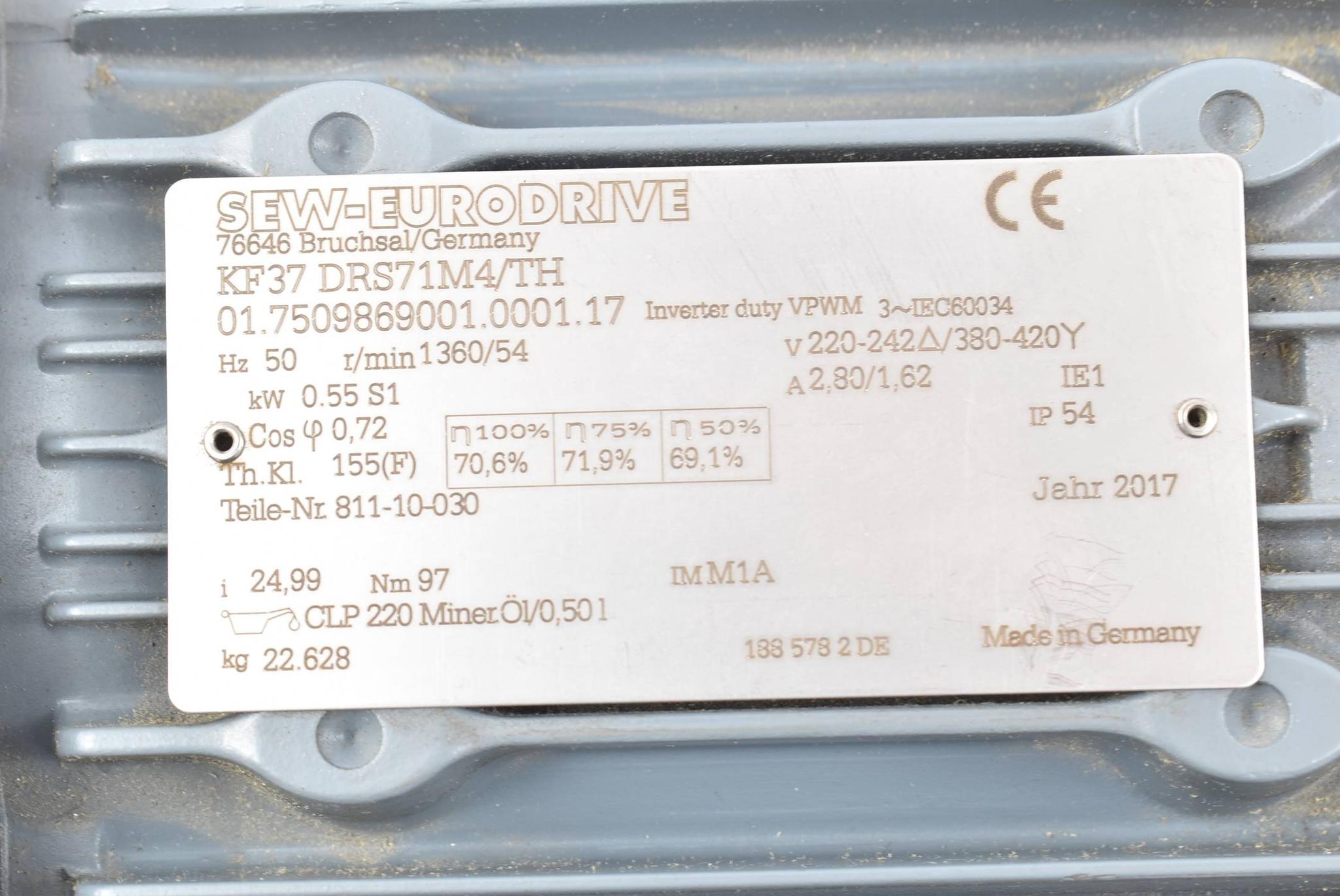 Produktfoto 2 von SEW Eurodrive Getriebemotor KF37 DRS71M4/TH ( KF37DRS71M4/TH )