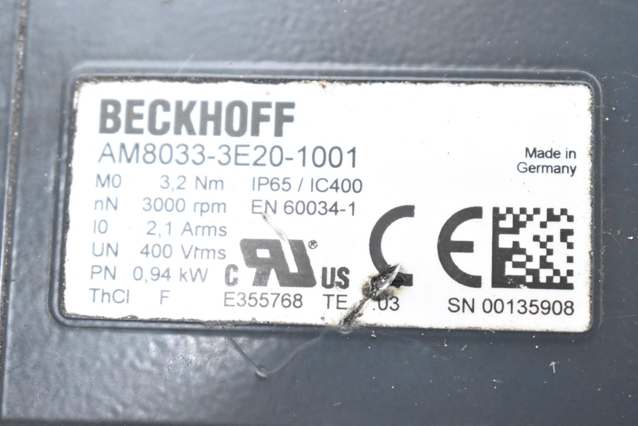 Produktfoto 4 von Beckhoff Getriebe inkl. Servomotor AM8033-3E20-1001 ( 9911728 ) & LP 070S-MF1-3-1D1-3S