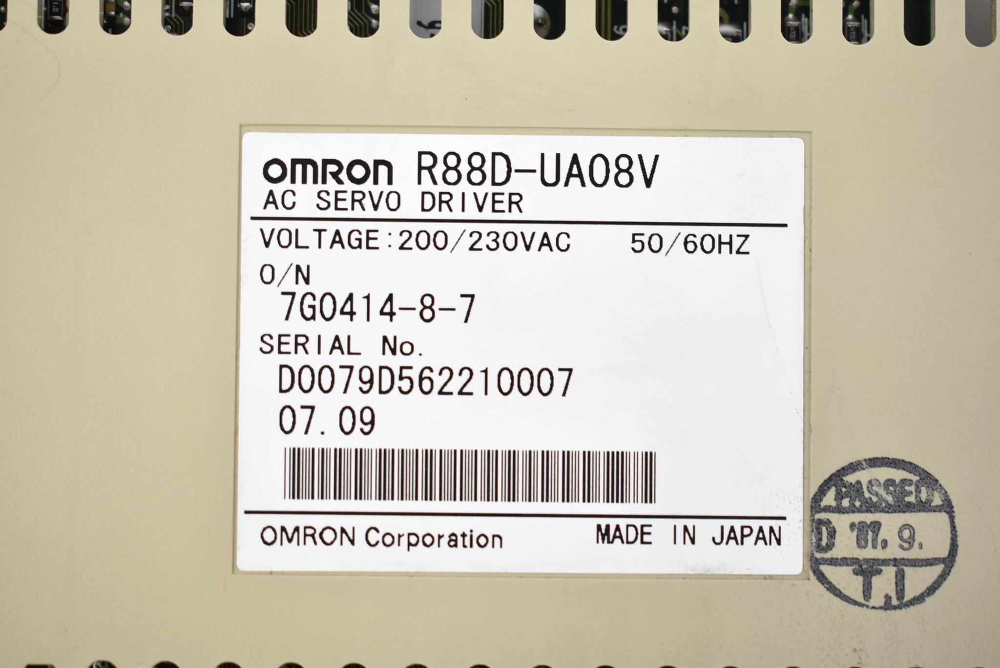 Produktfoto 3 von Omron AC Servo Driver R88D-UA08V