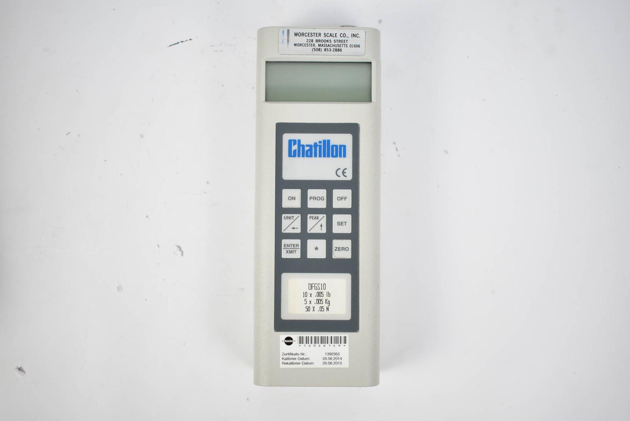 Produktfoto 2 von Ametek Chatillon Kraftmessgerät DFGS10