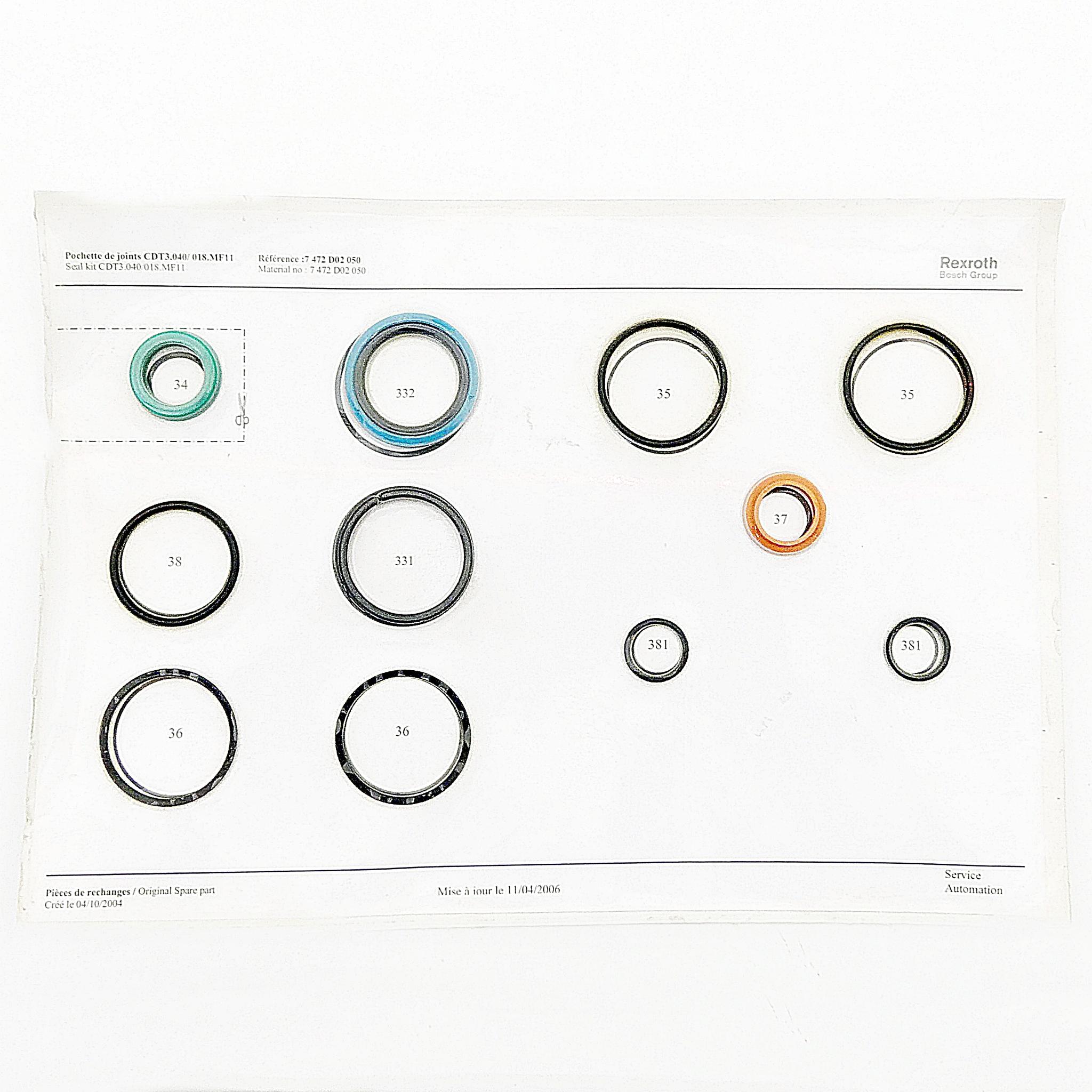 Produktfoto 1 von REXROTH Dichtungssatz