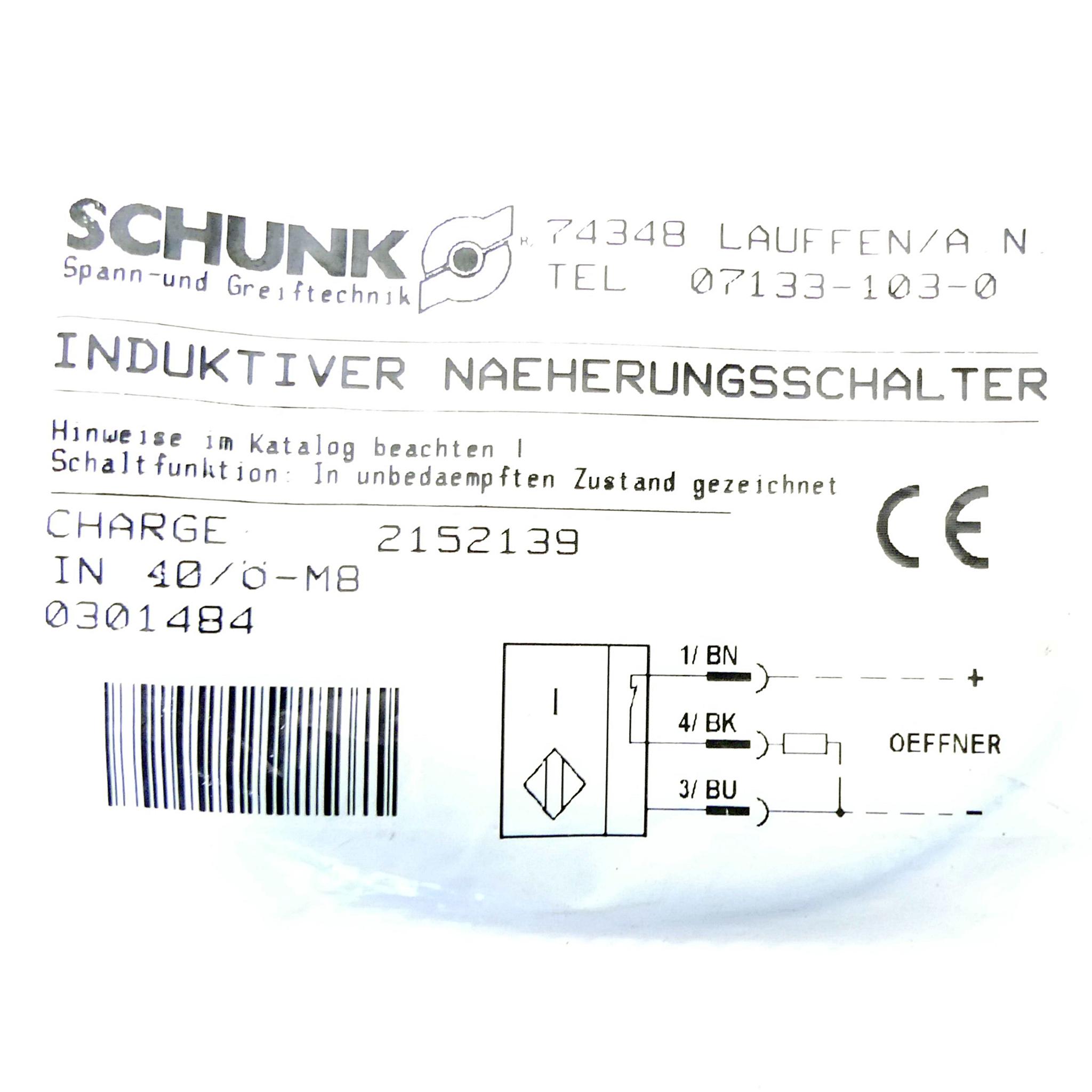 Produktfoto 2 von SCHUNK Induktiver Näherungsschalter