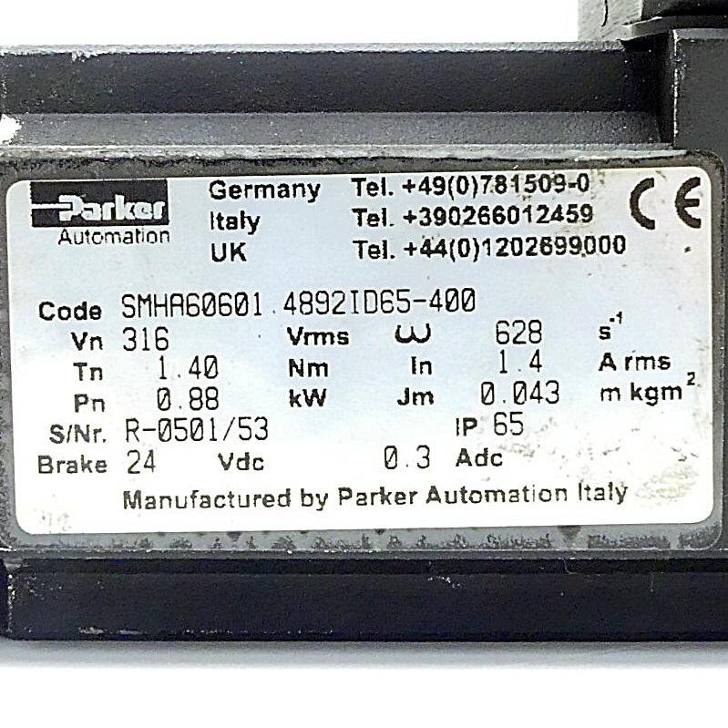 Produktfoto 2 von PARKER Servomotor SMHA60601