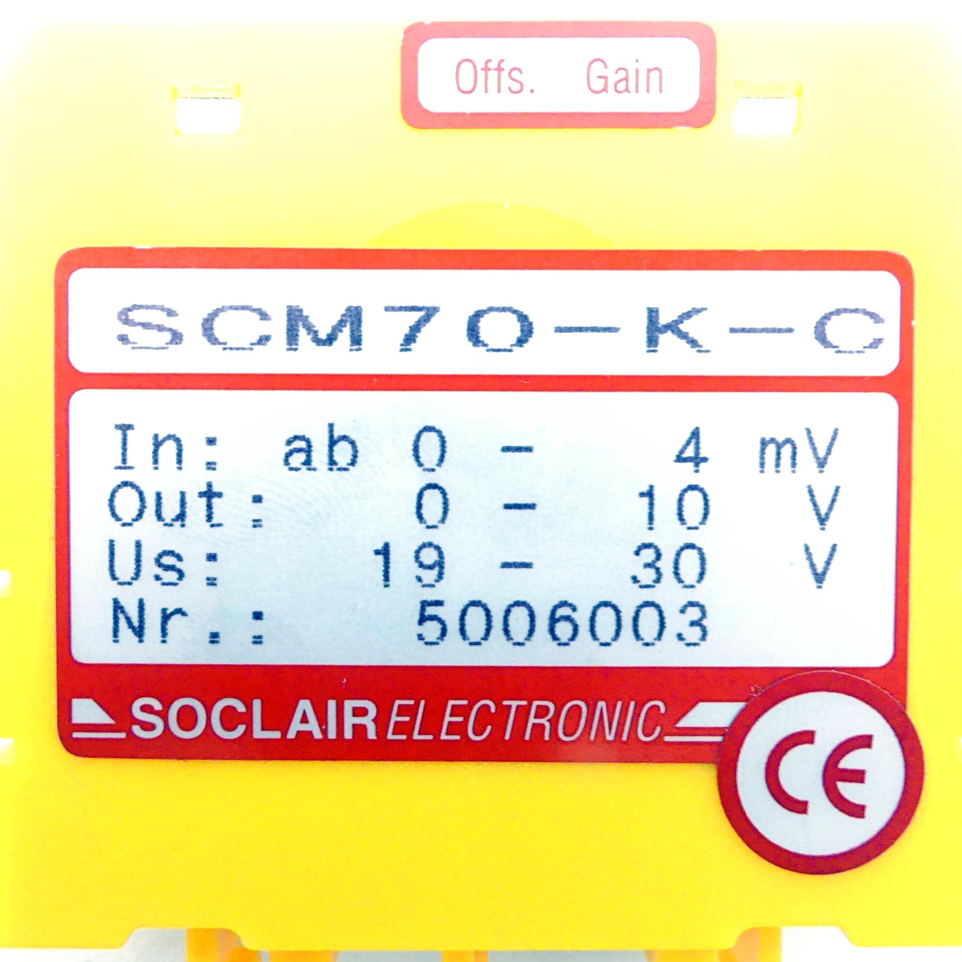 Produktfoto 2 von SOCLAIR Umformer für Messbrücken SCM70-K-C