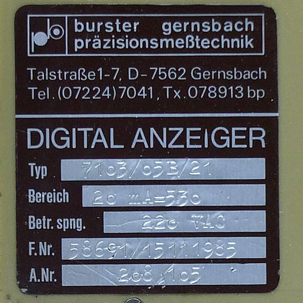 Produktfoto 2 von BURSTER Digital Anzeiger