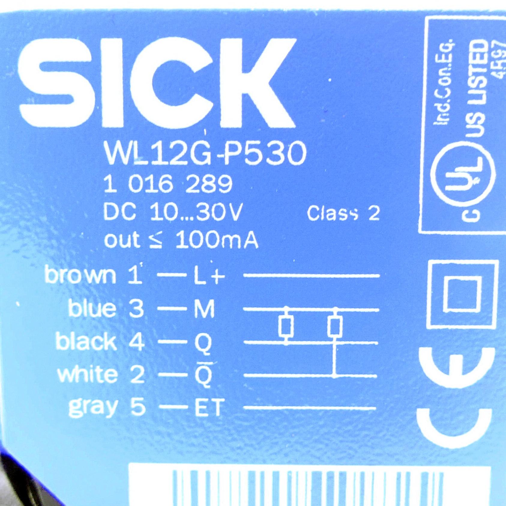 Produktfoto 2 von SICK Reflexionslichtschranke WL12G-P530