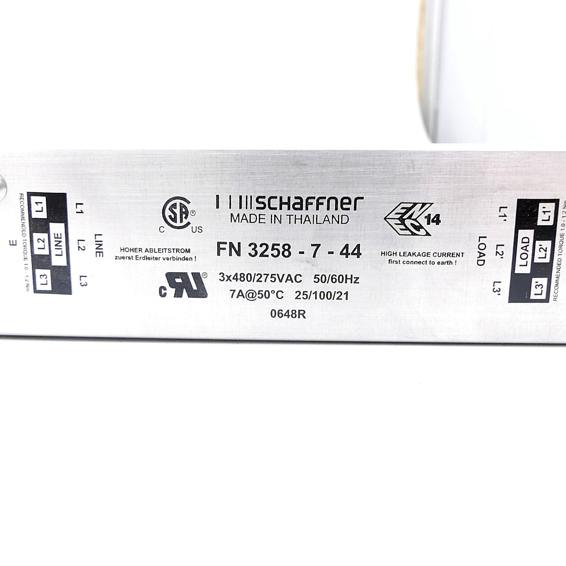 Produktfoto 2 von SCHAFFNER Entstörfilter FN3258-7-44