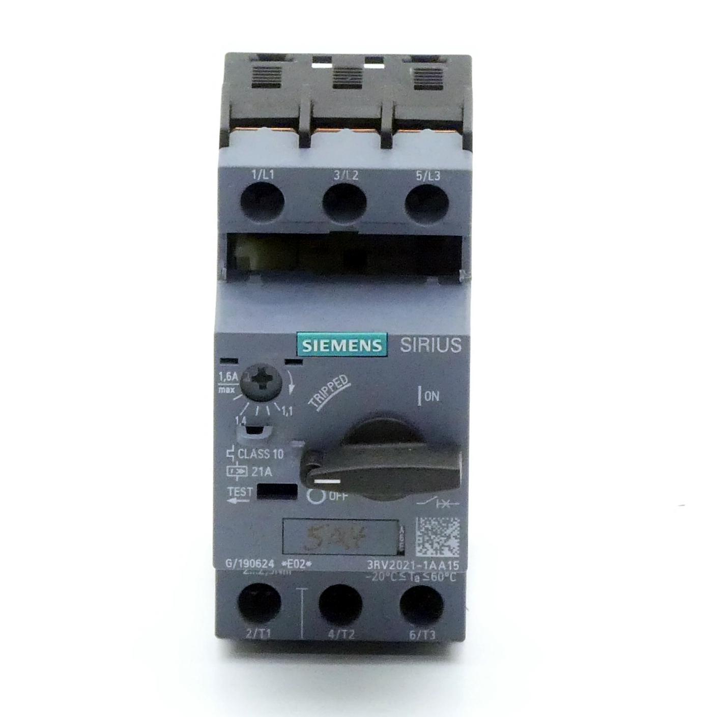 Produktfoto 6 von SIEMENS Leistungsschalter 3RV2021-1AA15