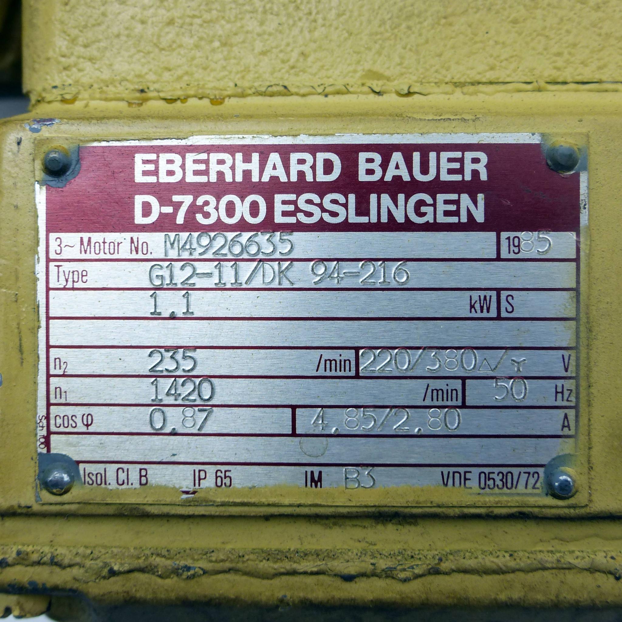 Produktfoto 2 von EBERHARD BAUER Getriebemotor G12-11/DK 94-216