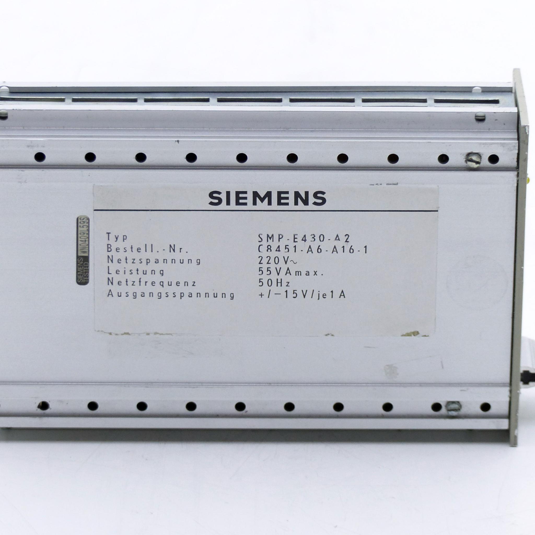 Produktfoto 2 von SIEMENS Netzteil SMP-E430-A2