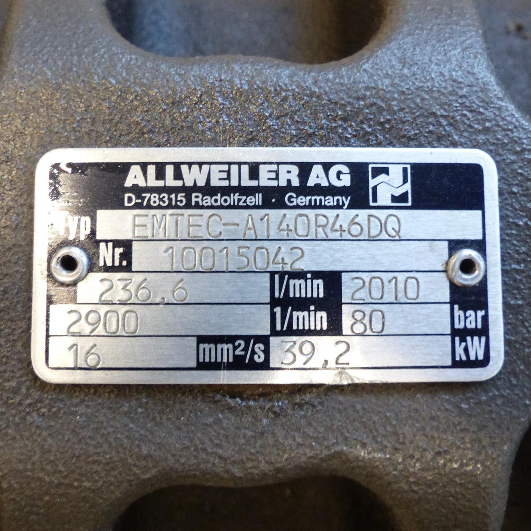 Produktfoto 2 von ALLWEILER AG Schraubenspindelpumpe EMTEC-A140R46DQ