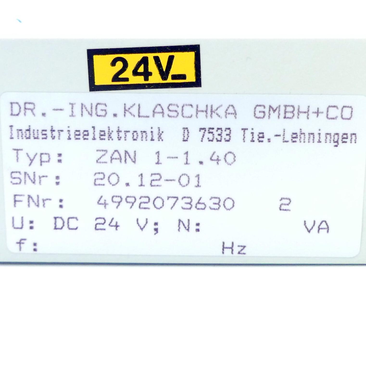 Produktfoto 2 von KLASCHKA Sicherheitsrelais ZAN 1-1.40