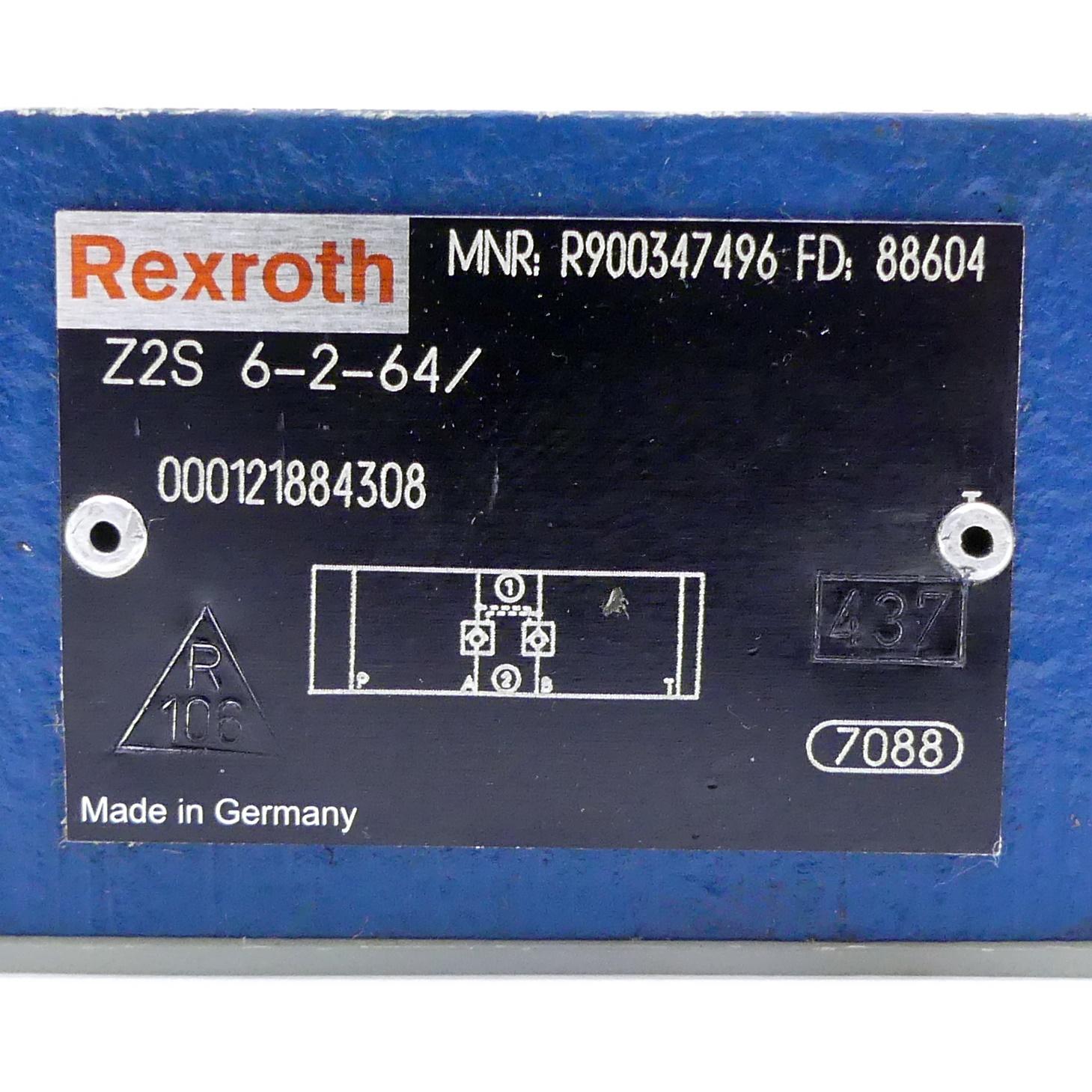 Produktfoto 2 von REXROTH Entsperrbares Rückschlagventil Z2S 6-2-64