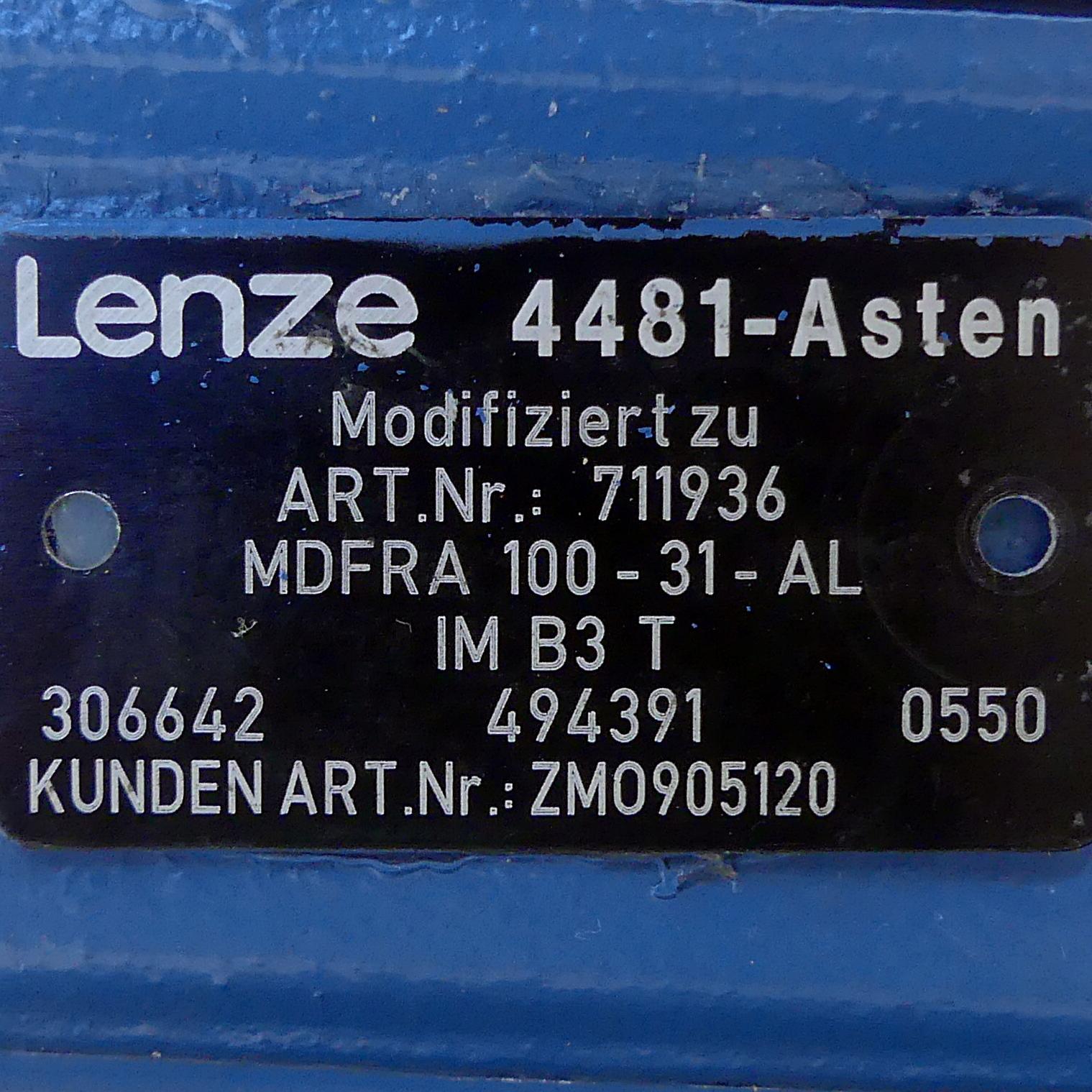 Produktfoto 2 von LENZE Drehstrommotor MDFRA 100-31-AL