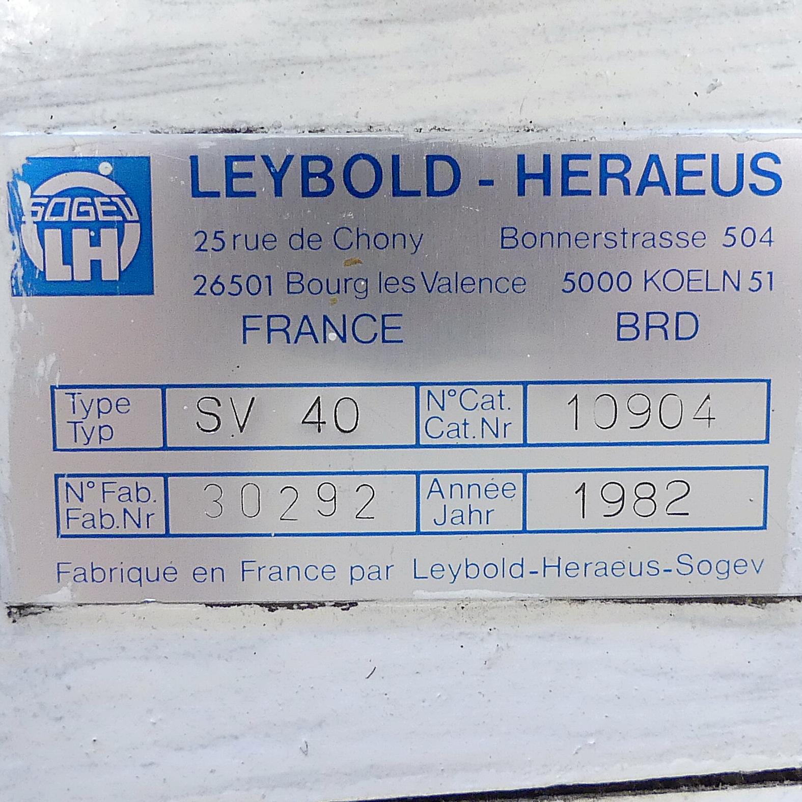 Produktfoto 2 von LEYBOLD Vacuum Pumpe