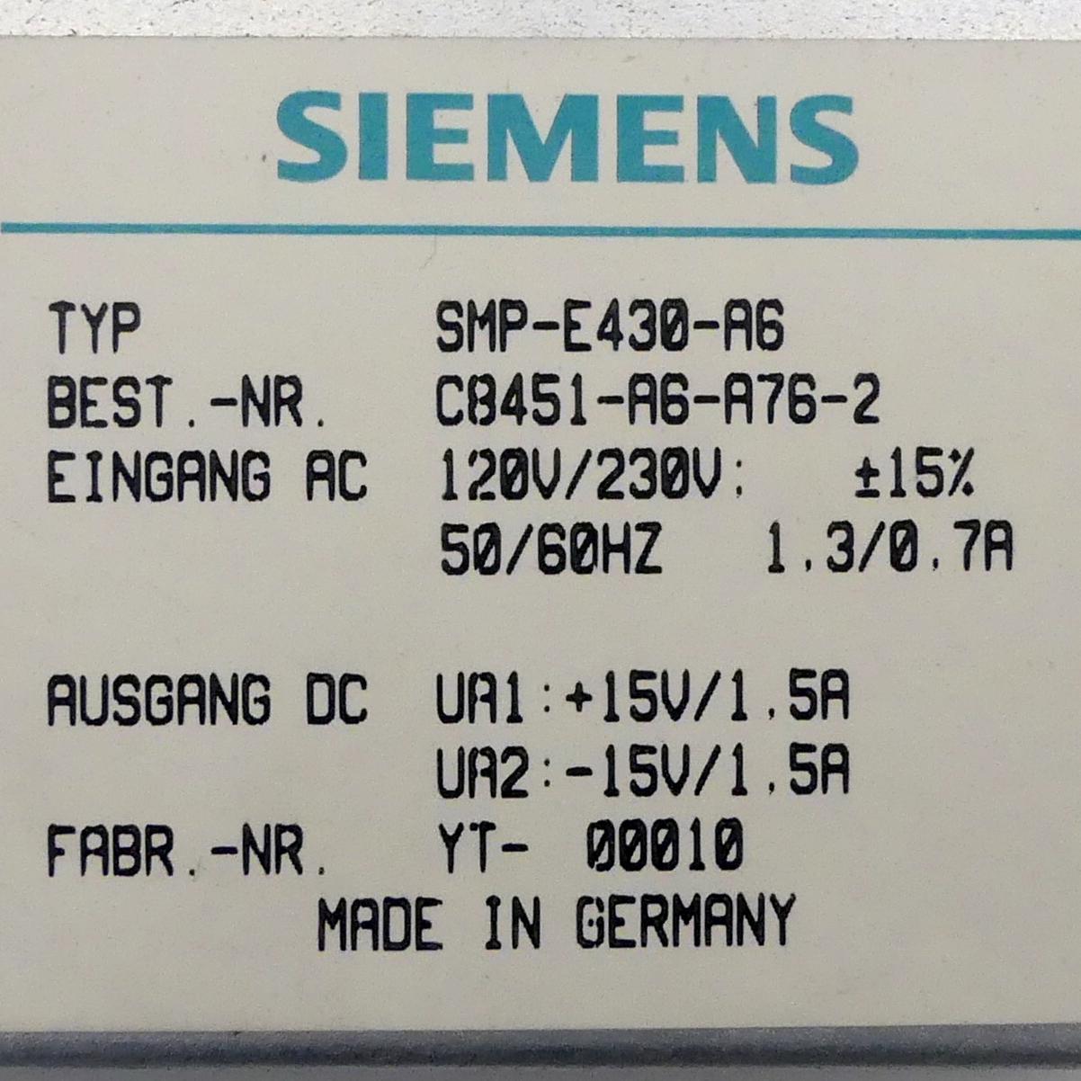 Produktfoto 2 von SIEMENS Netzteil