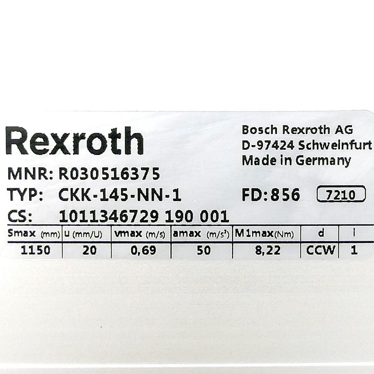 Produktfoto 2 von REXROTH Linearmodul CKK-145-NN-1