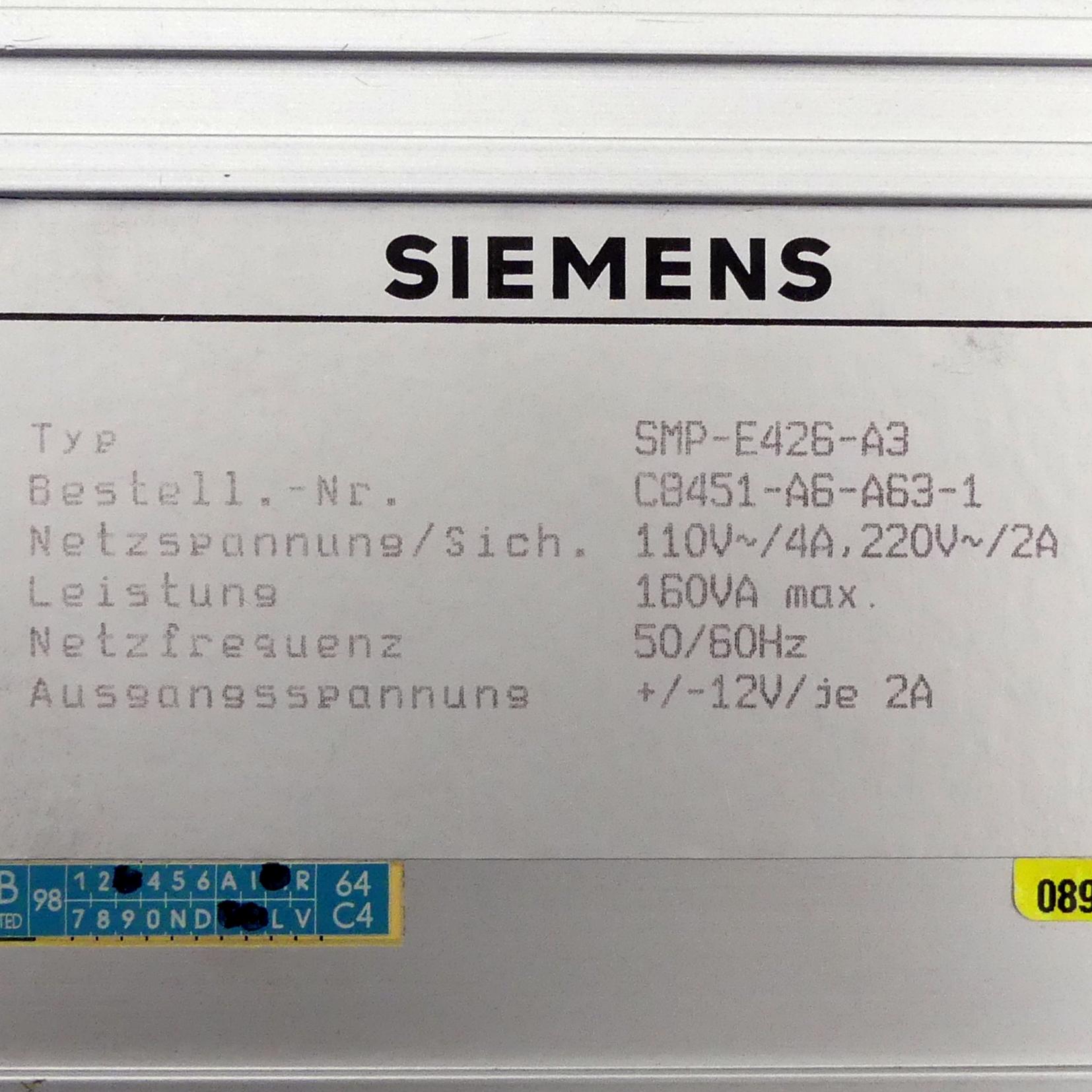 Produktfoto 2 von SIEMENS Netzteil