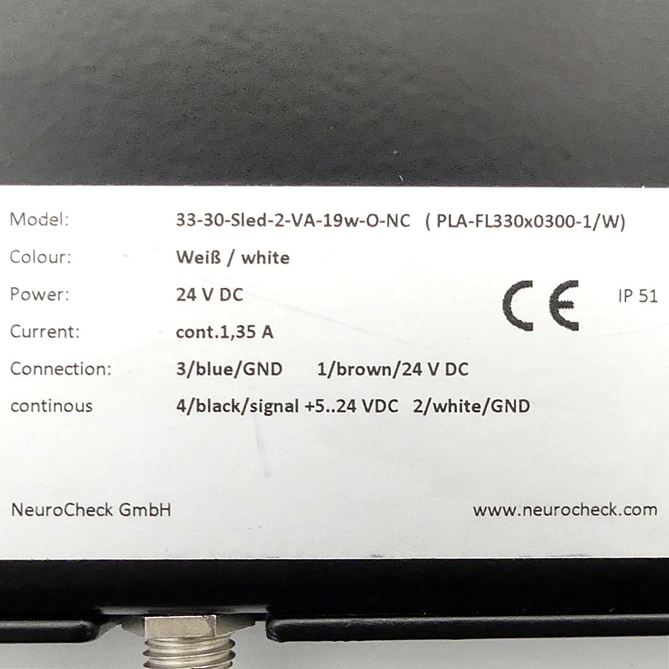 Produktfoto 2 von NEUROCHECK Flächenbeleuchtung 33-30-Sled-2-VA-19w-O-NC