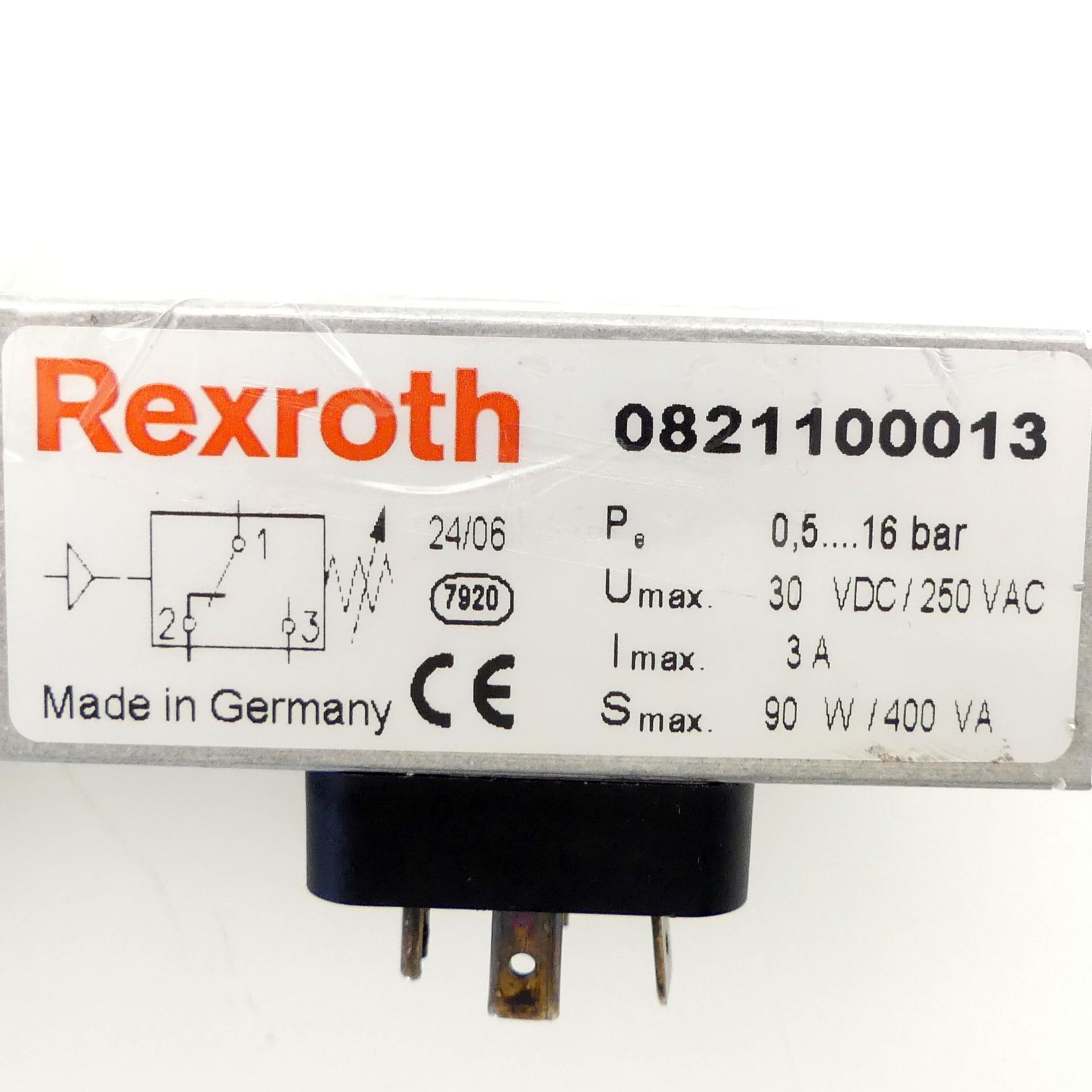 Produktfoto 2 von REXROTH Druckschalter 0821100013/0821300917