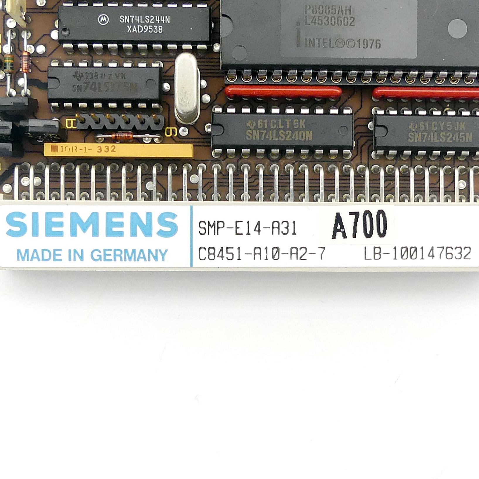 Produktfoto 2 von SIEMENS SMP-E14-A31